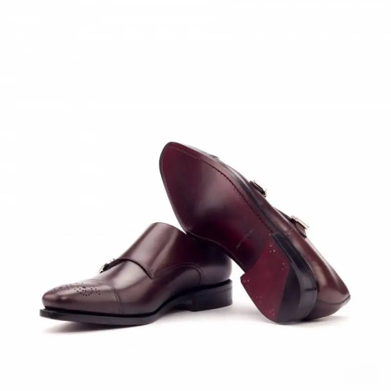 Vellano Oliver Burgundy Flat Toe Monk