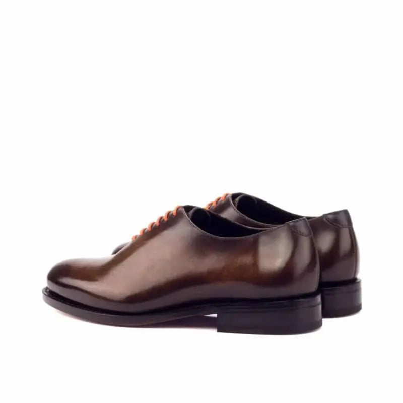 Vellano Dark Cuir Black Two Tone Wholecut Derby Shoe
