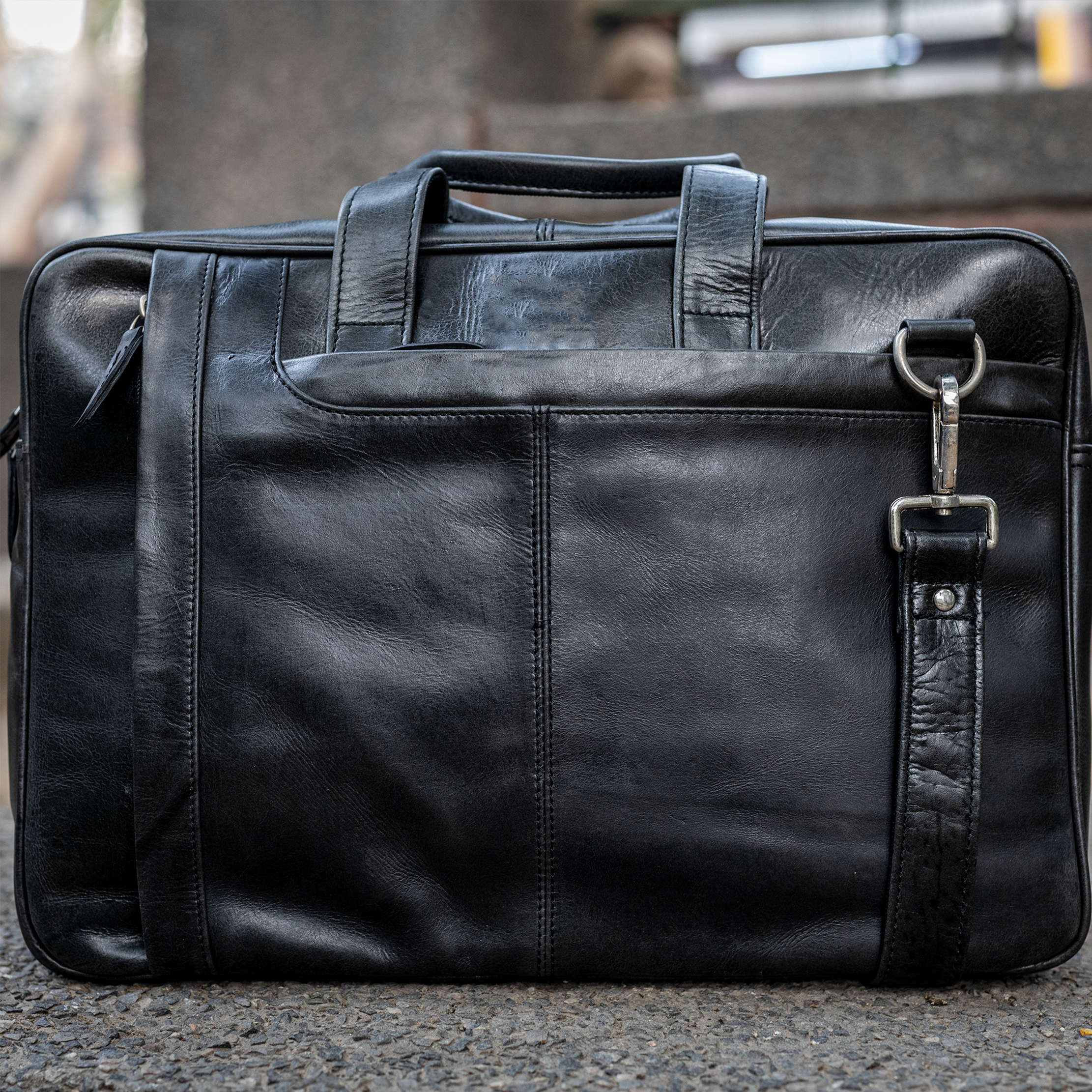 Vellano Keystone Brief Men’s Imported Leather Office Bag for Professional Style