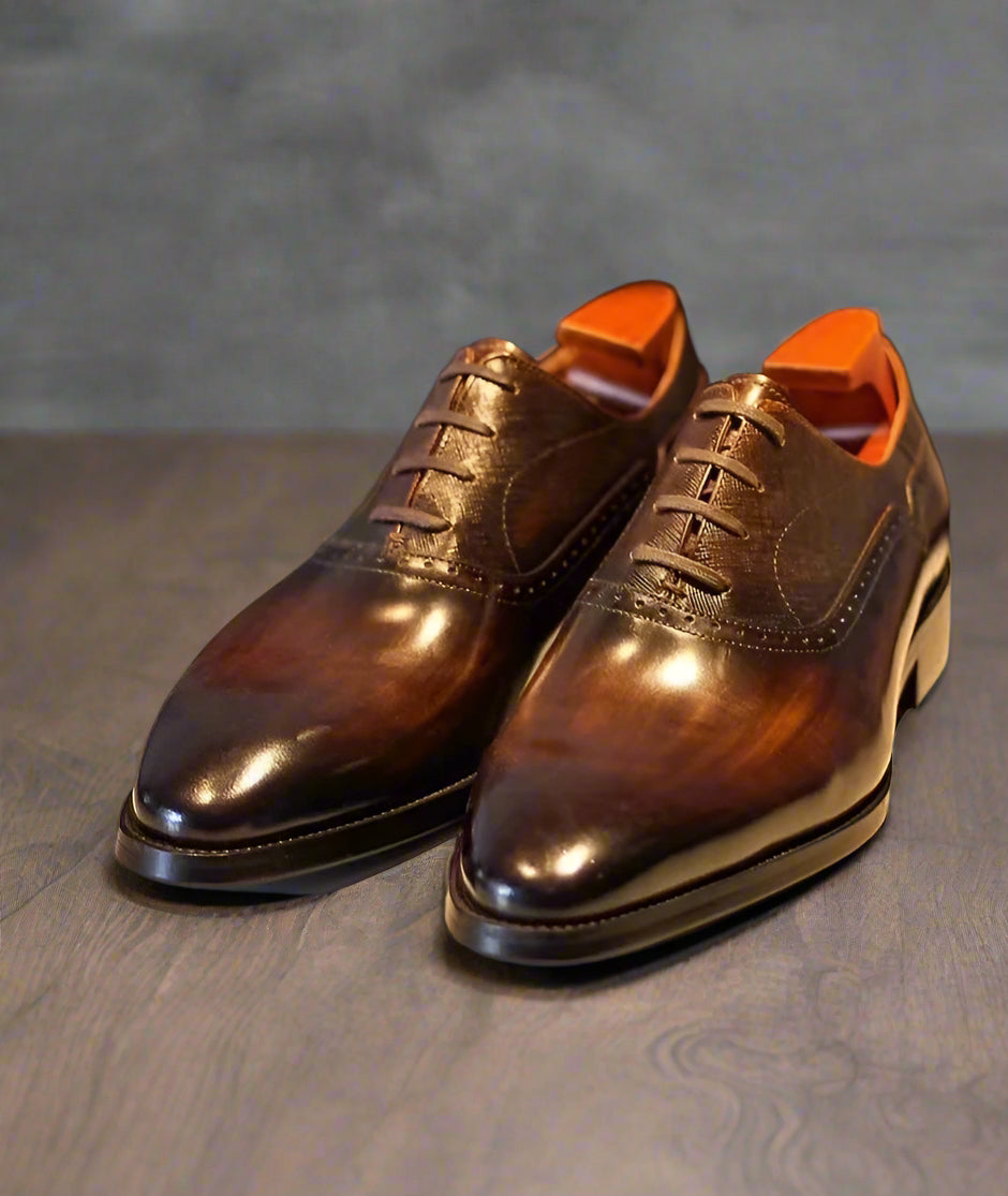 Vellano Wexley Black Leather Lace Ups