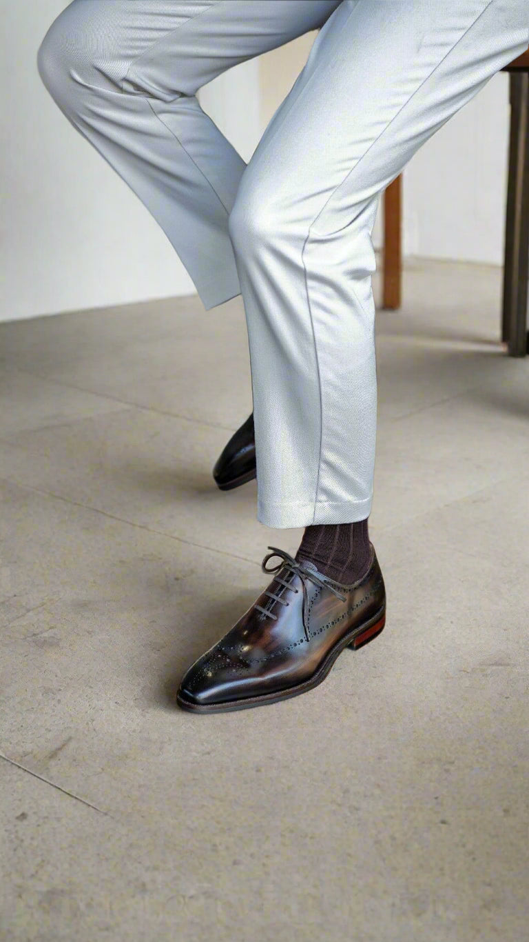 Vellano Ardenlane OneCut Wholecut Leather Oxford Shoes for Men