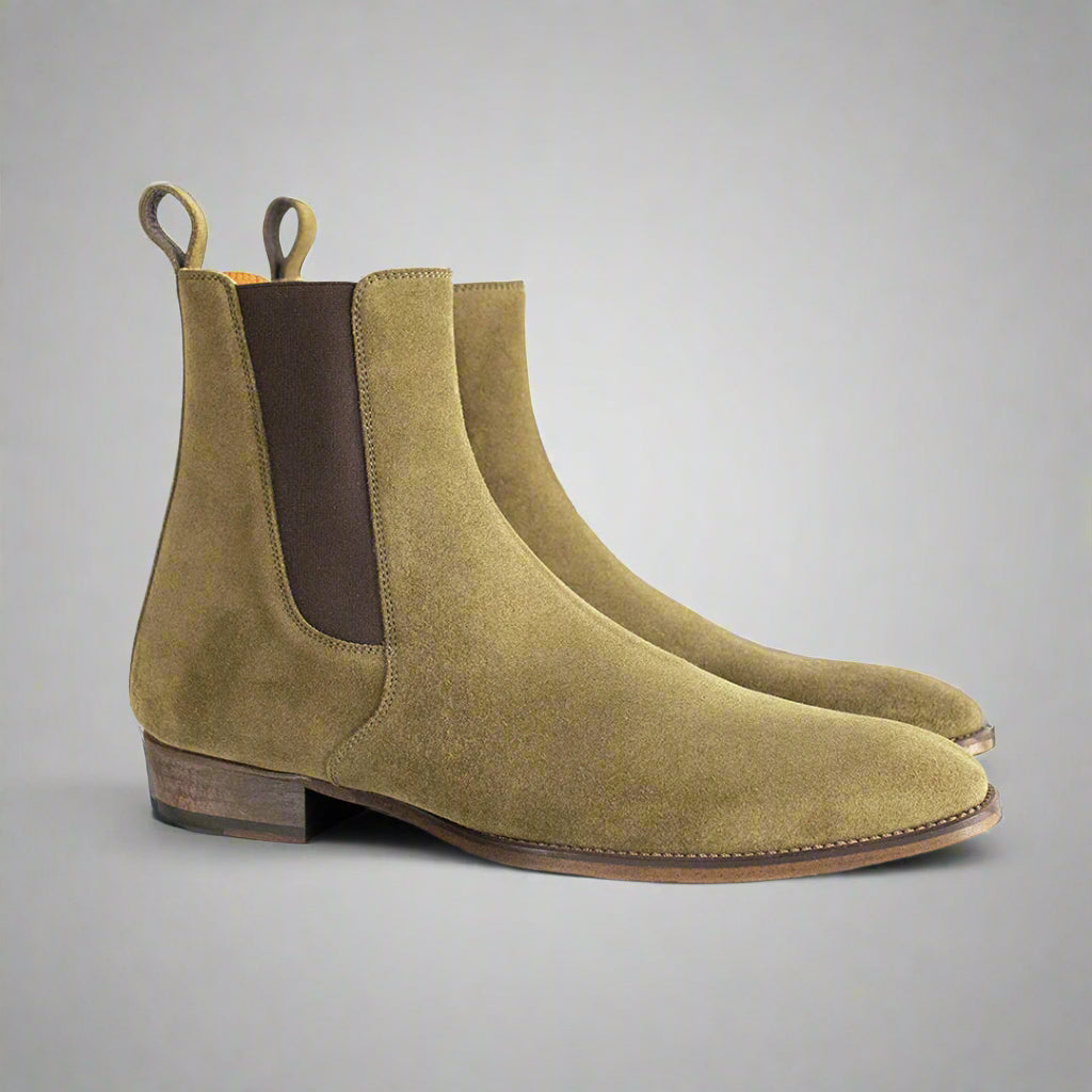 Vellano Olive Suede Chelsea Boot