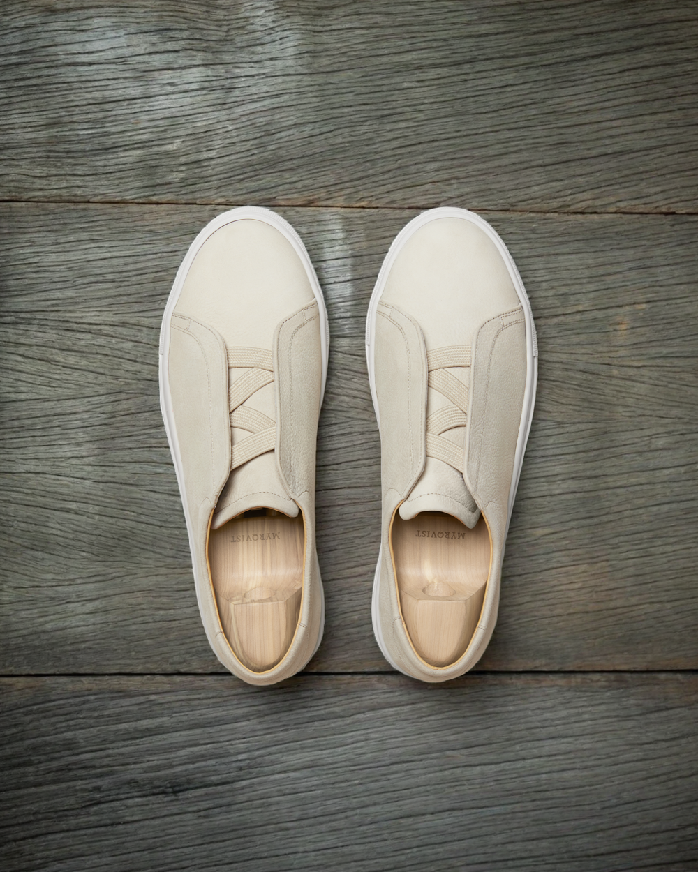 Vellano Alno Beige Nubuck Leather Sneakers