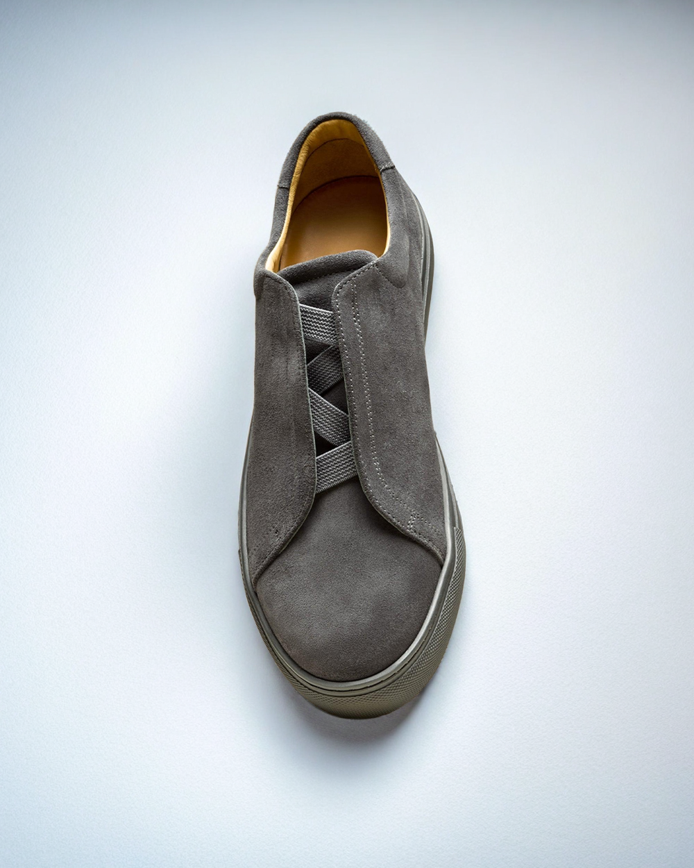 Vellano Alno Dark Grey Suede Slip On Sneakers
