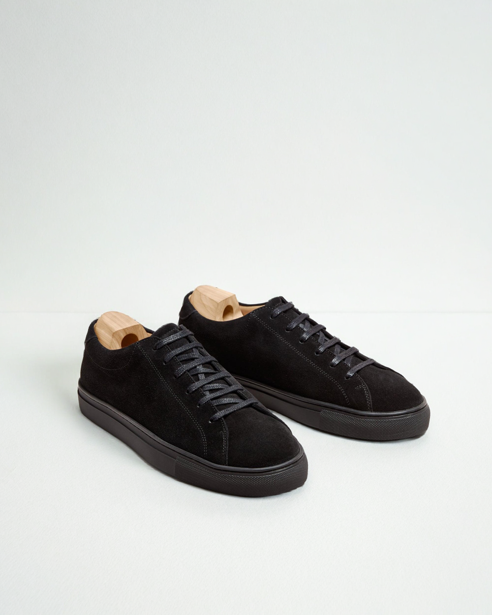 Vellano Oaxen Black Suede Slip On Sneakers