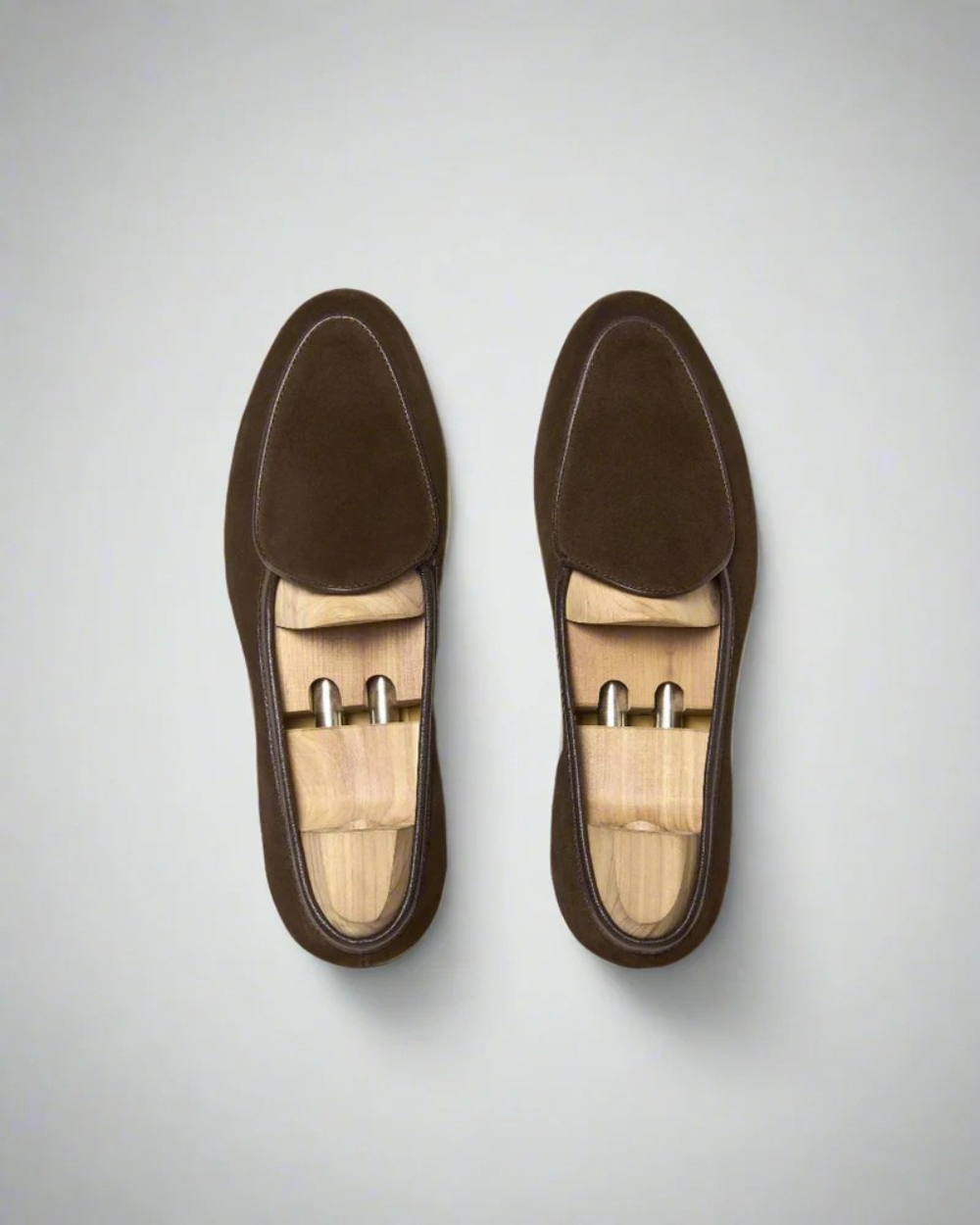 Vellano Angby Dark Brown Suede Loafers
