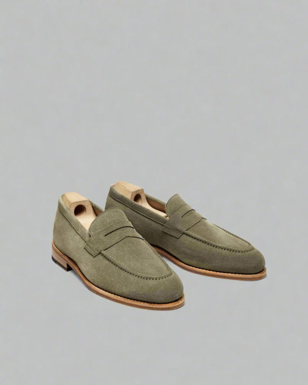 Vellano Lysekil Green Suede Loafer