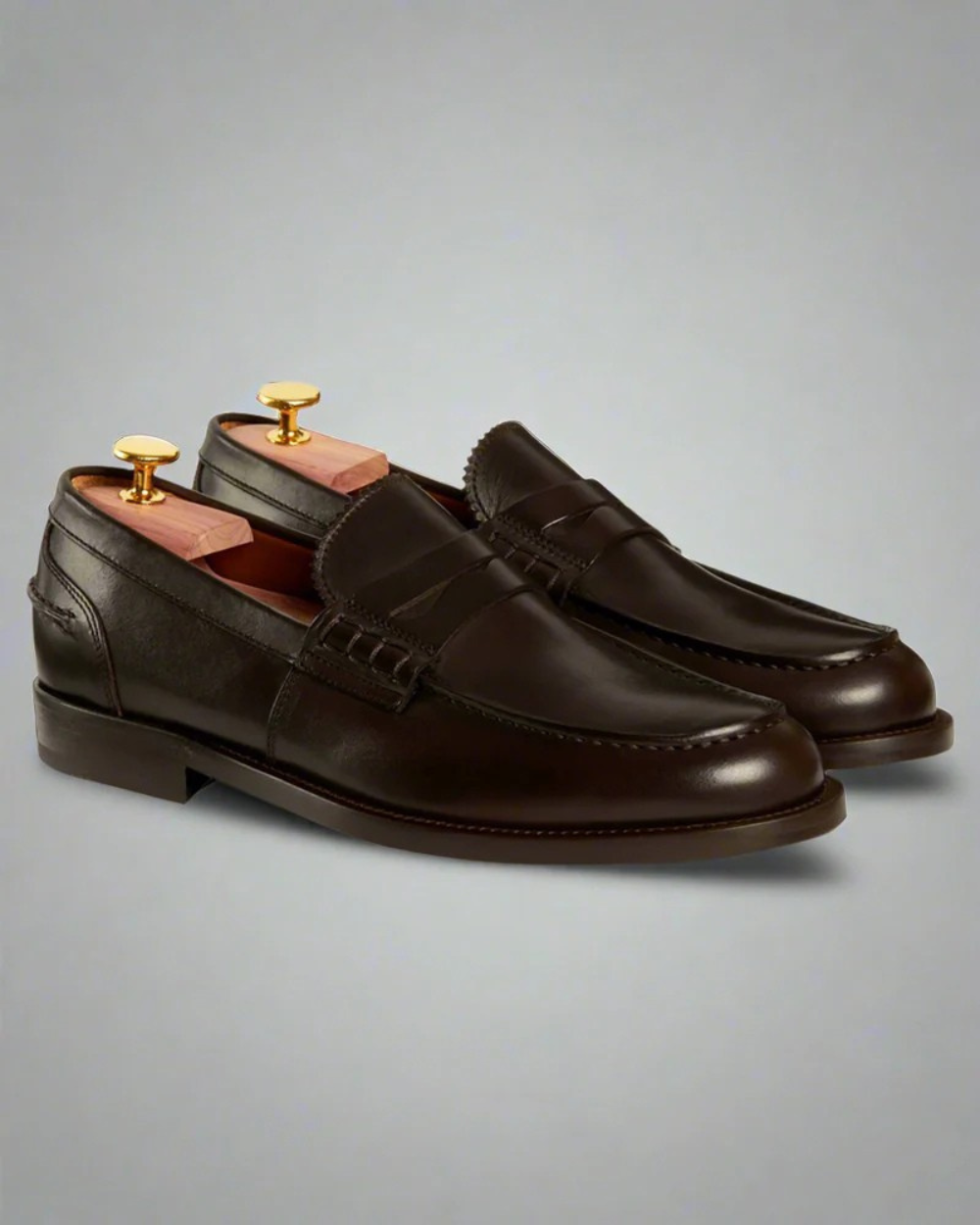 Vellano Deep Brown Penny Loafers