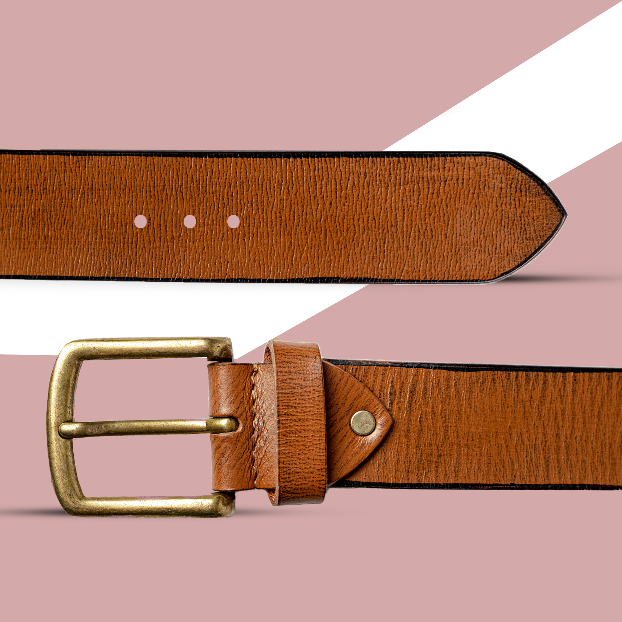 Vellano Oakridge Line Brown Imported Leather Belt for Everyday Strength and Style