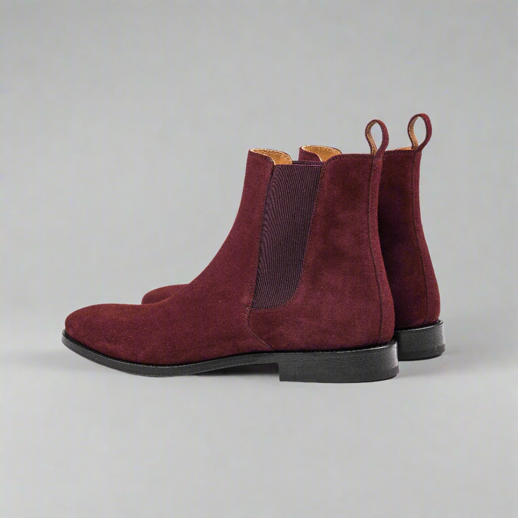 Vellano Wine Suede Chelsea Boot