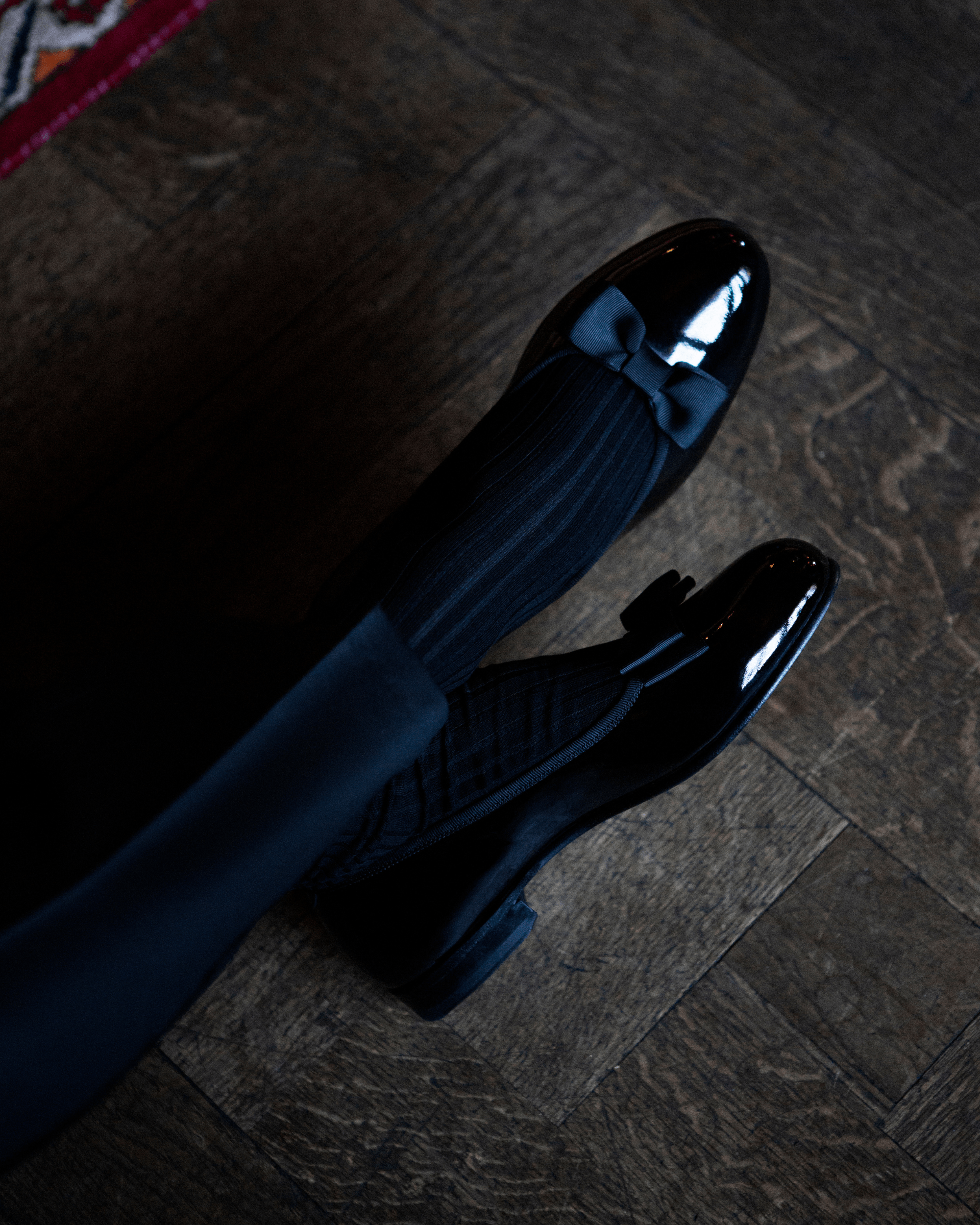 Vellano Rosendal Black Patent Opera Pumps