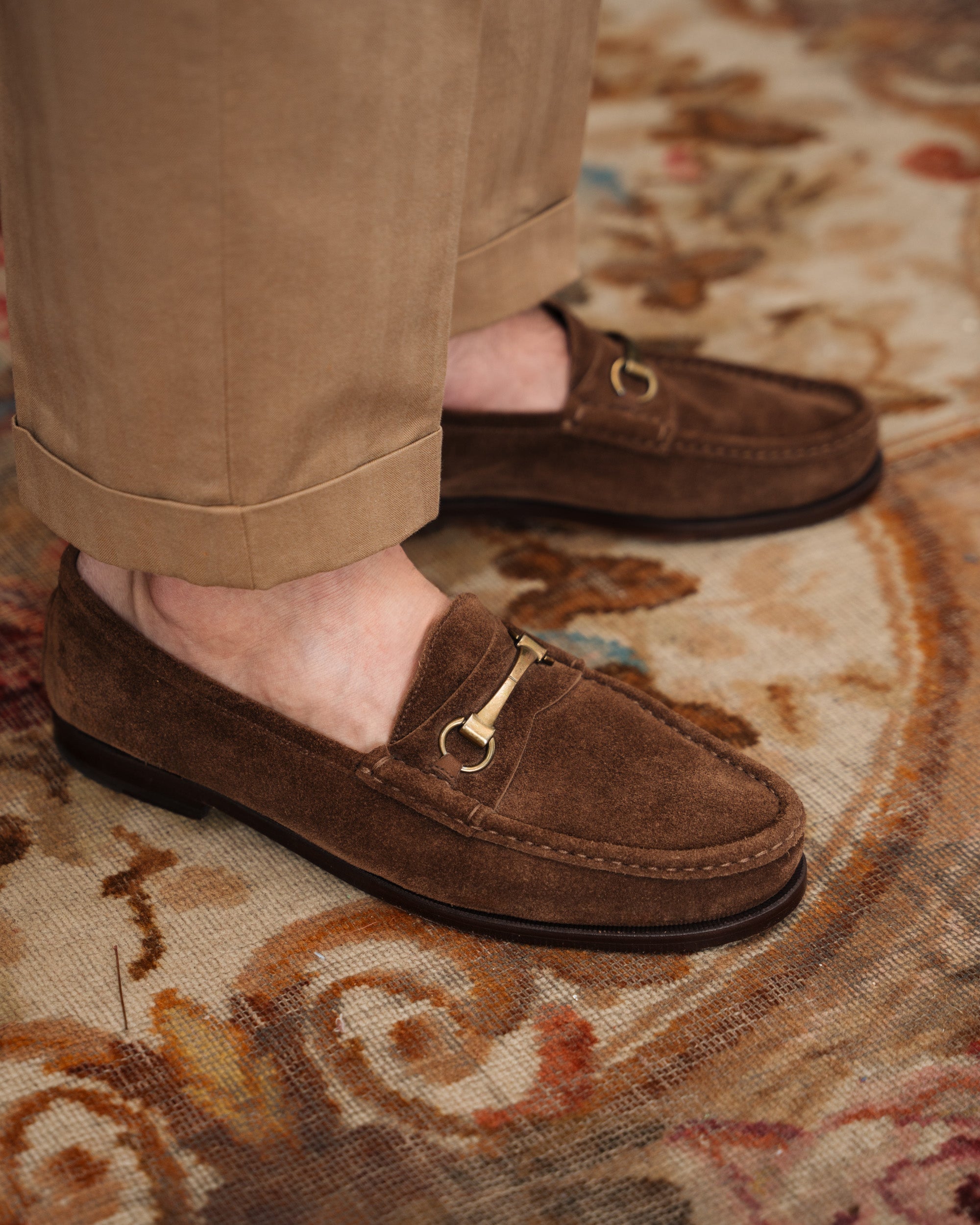 Vellano Milano Brown Suede Loafers