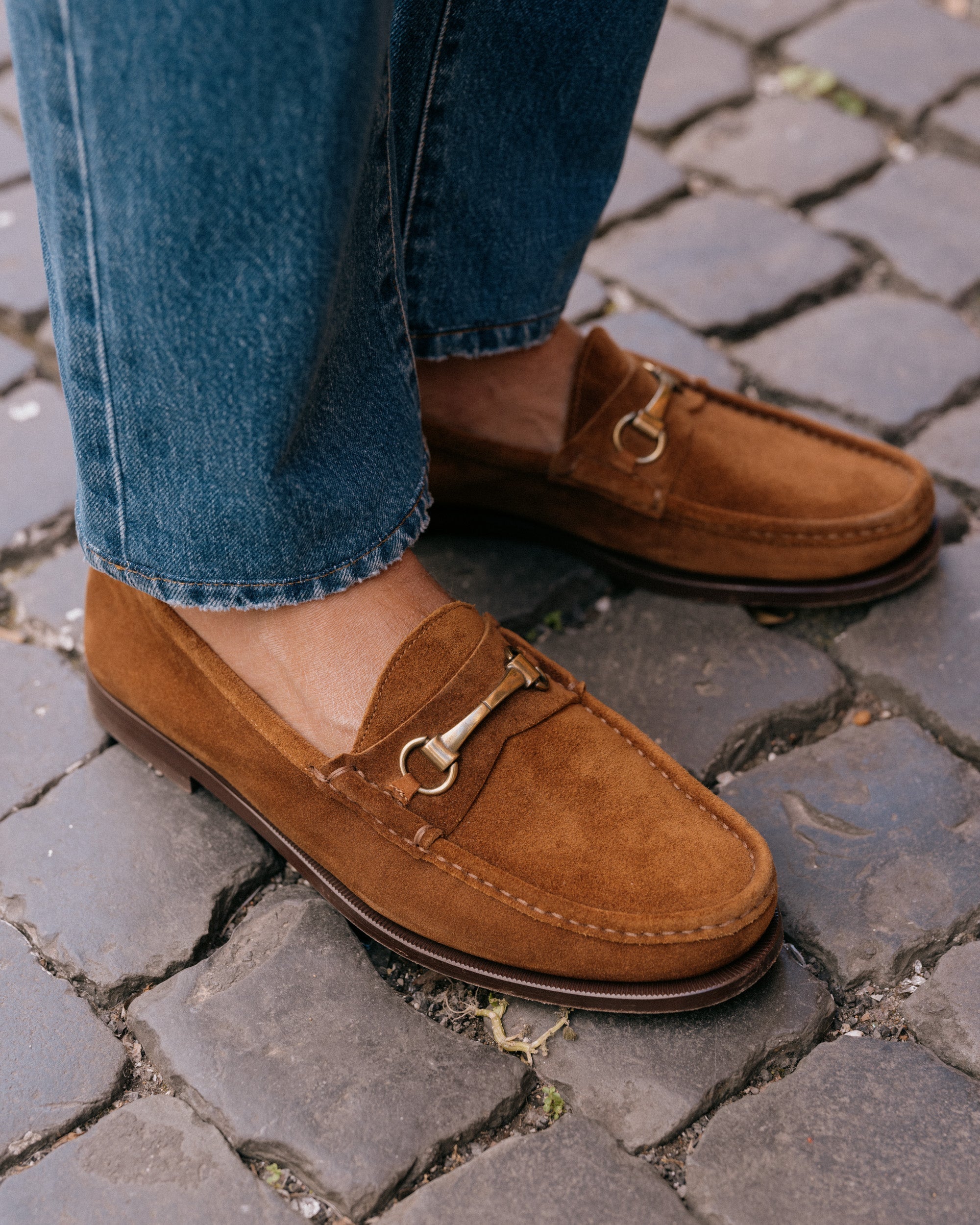 Vellano Milano Tobacco Suede Loafers
