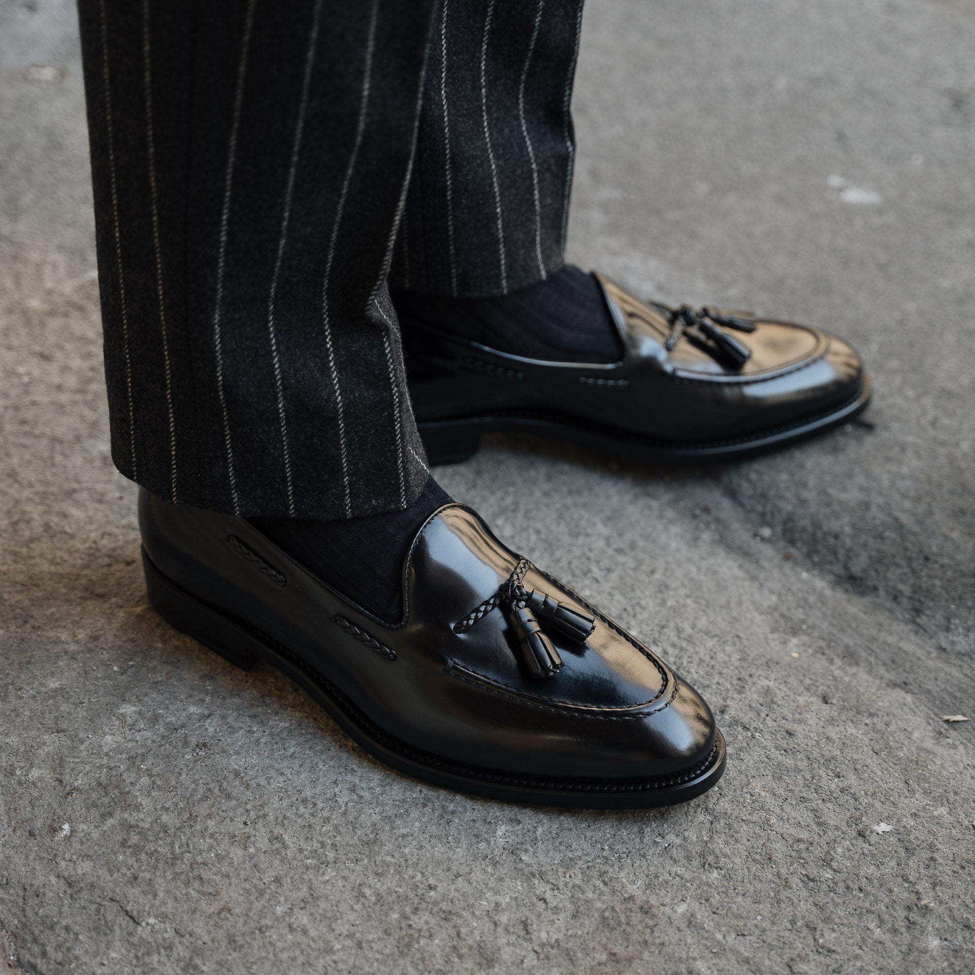 Vellano Ashmoor Black Leather Loafers