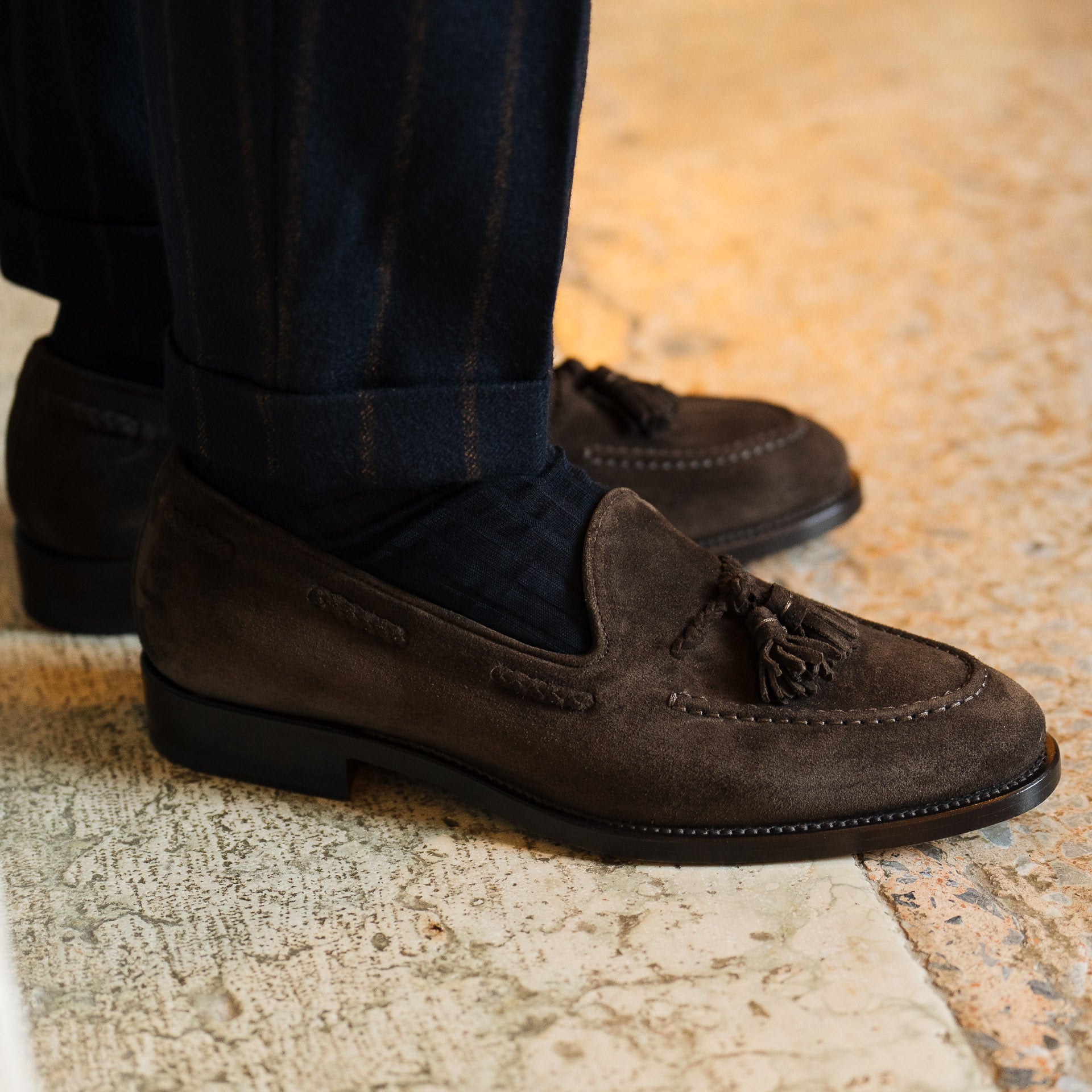 Vellano Ashmoor Dark Brown Suede Loafers
