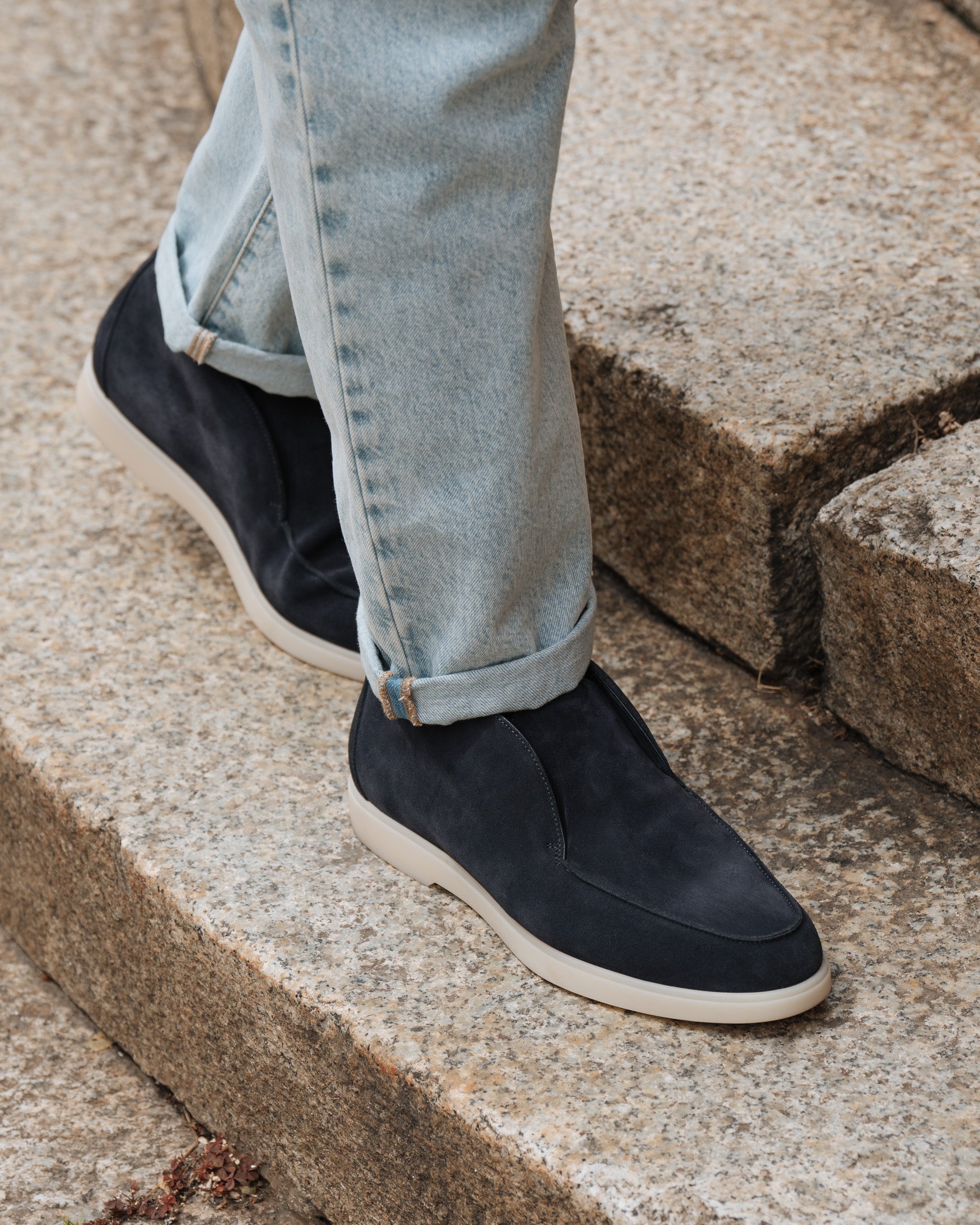 Vellano Bramleigh Blue Suede Loafers