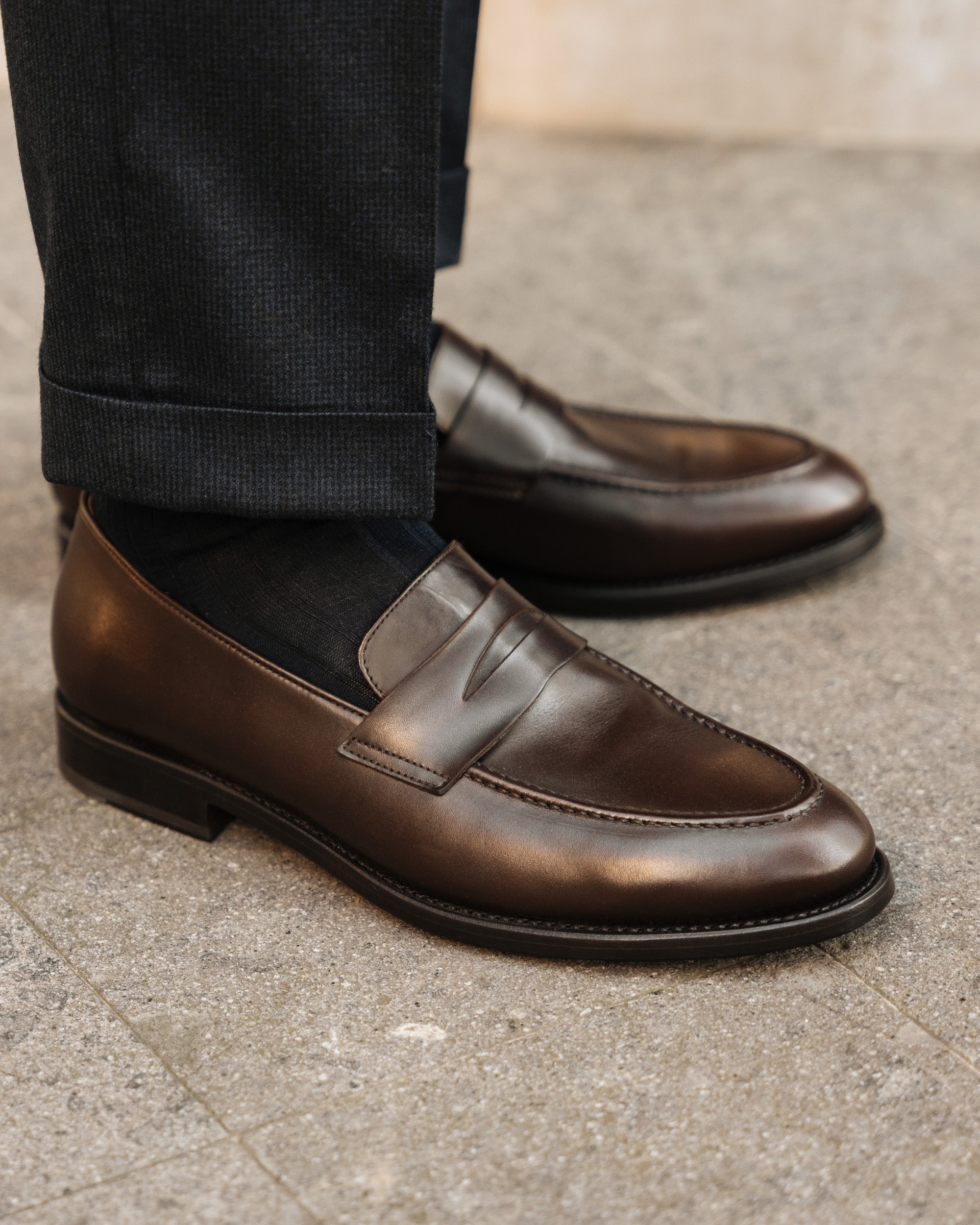 Vellano Harrowmere Dark Brown Penny Loafers