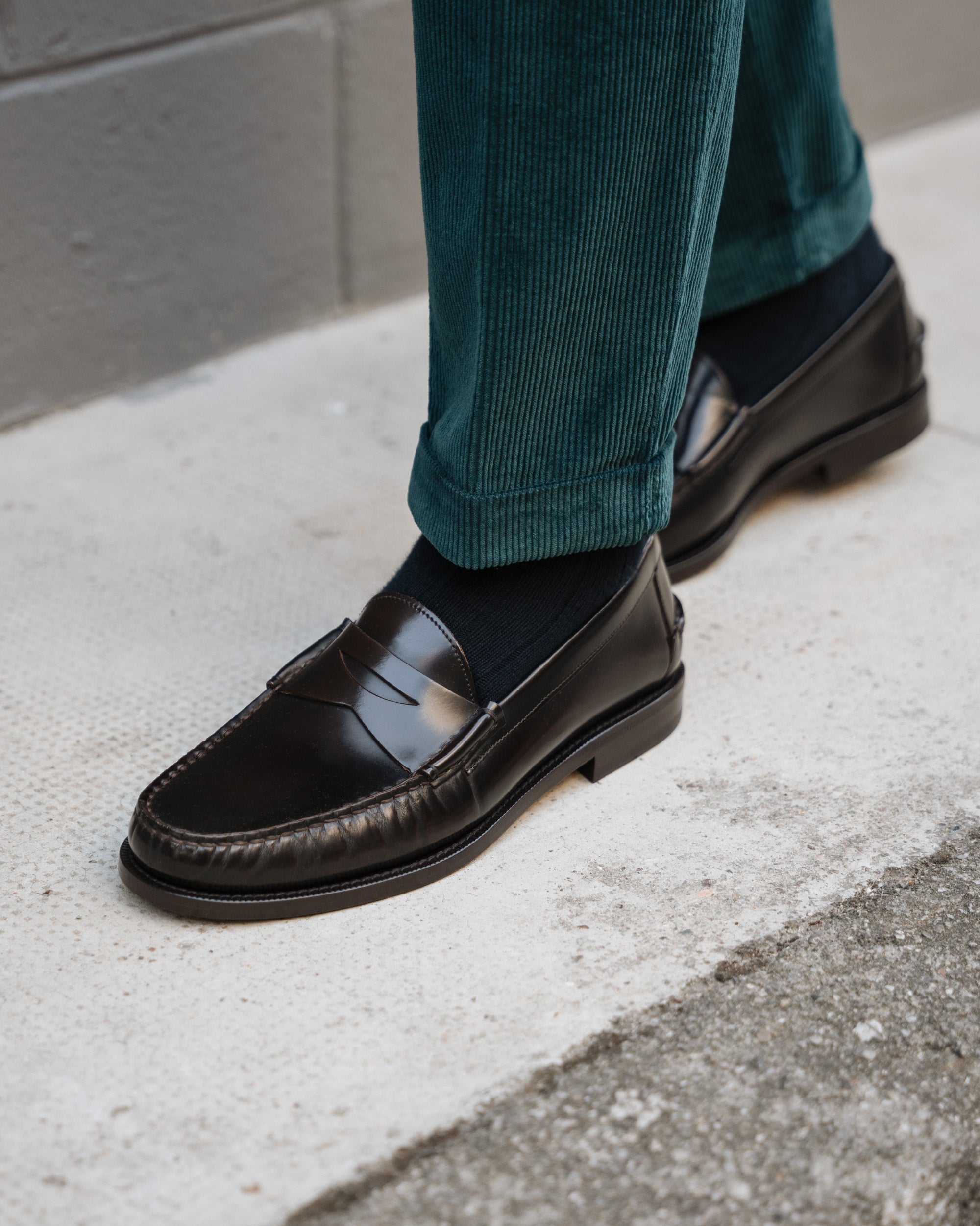 Vellano Dark Brown Penny Loafers