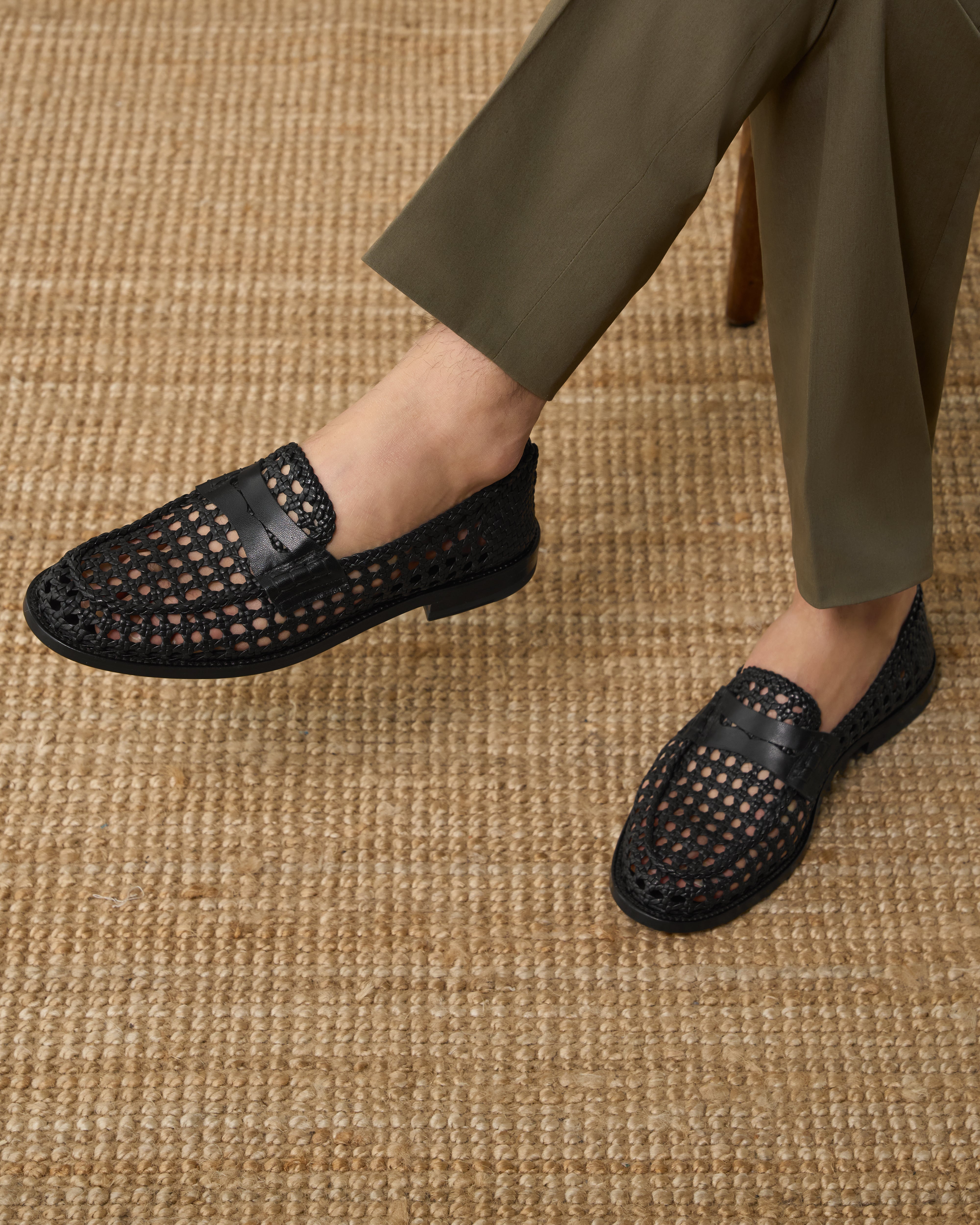 Vellano Black Penny Loafers