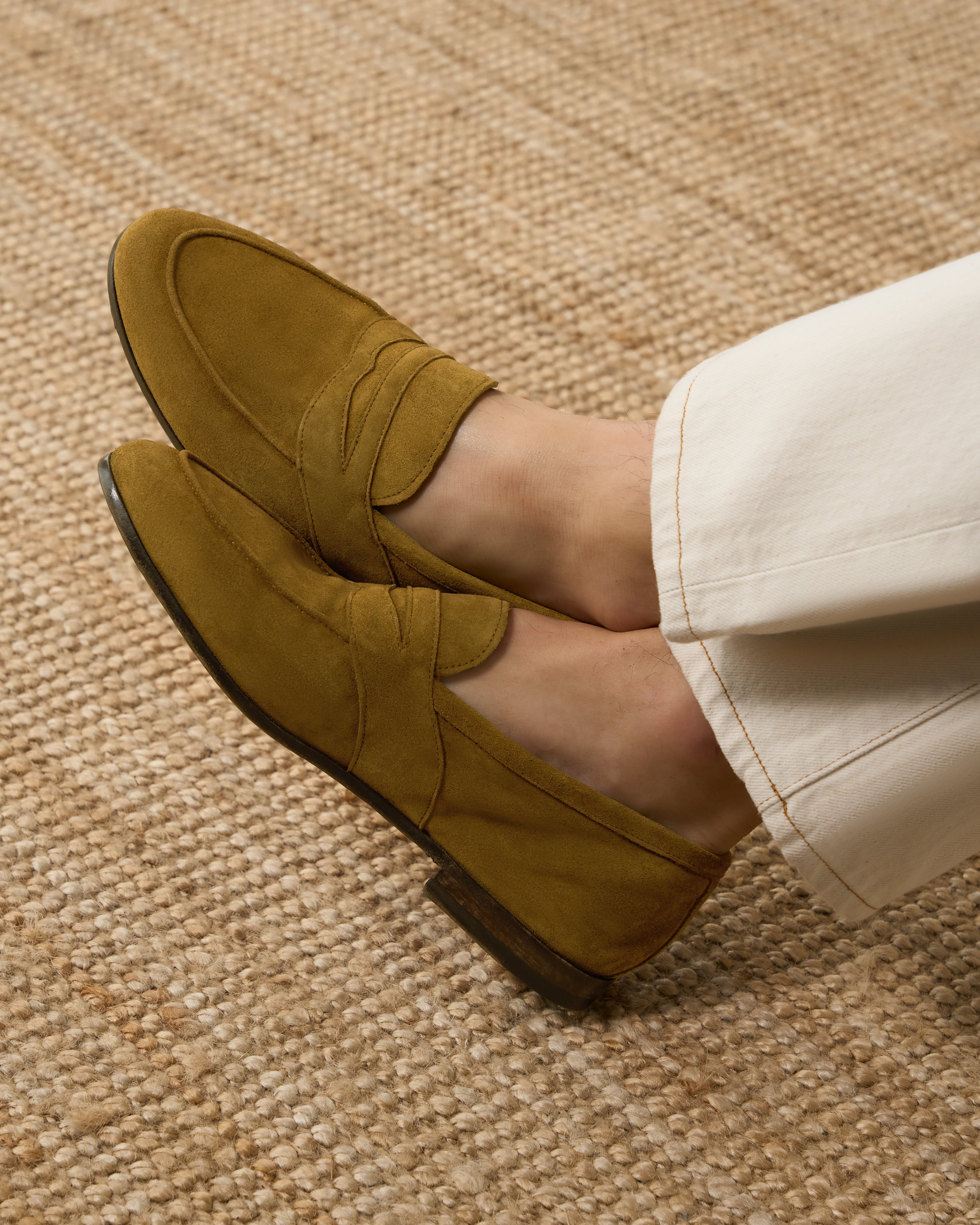Vellano Gabellee Beige Suede Loafers