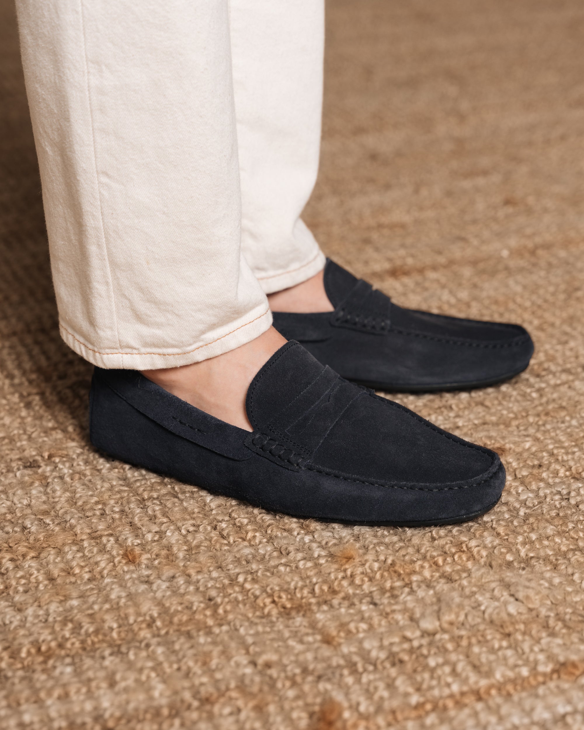 Vellano Eldwynd Blue Suede Moccasins