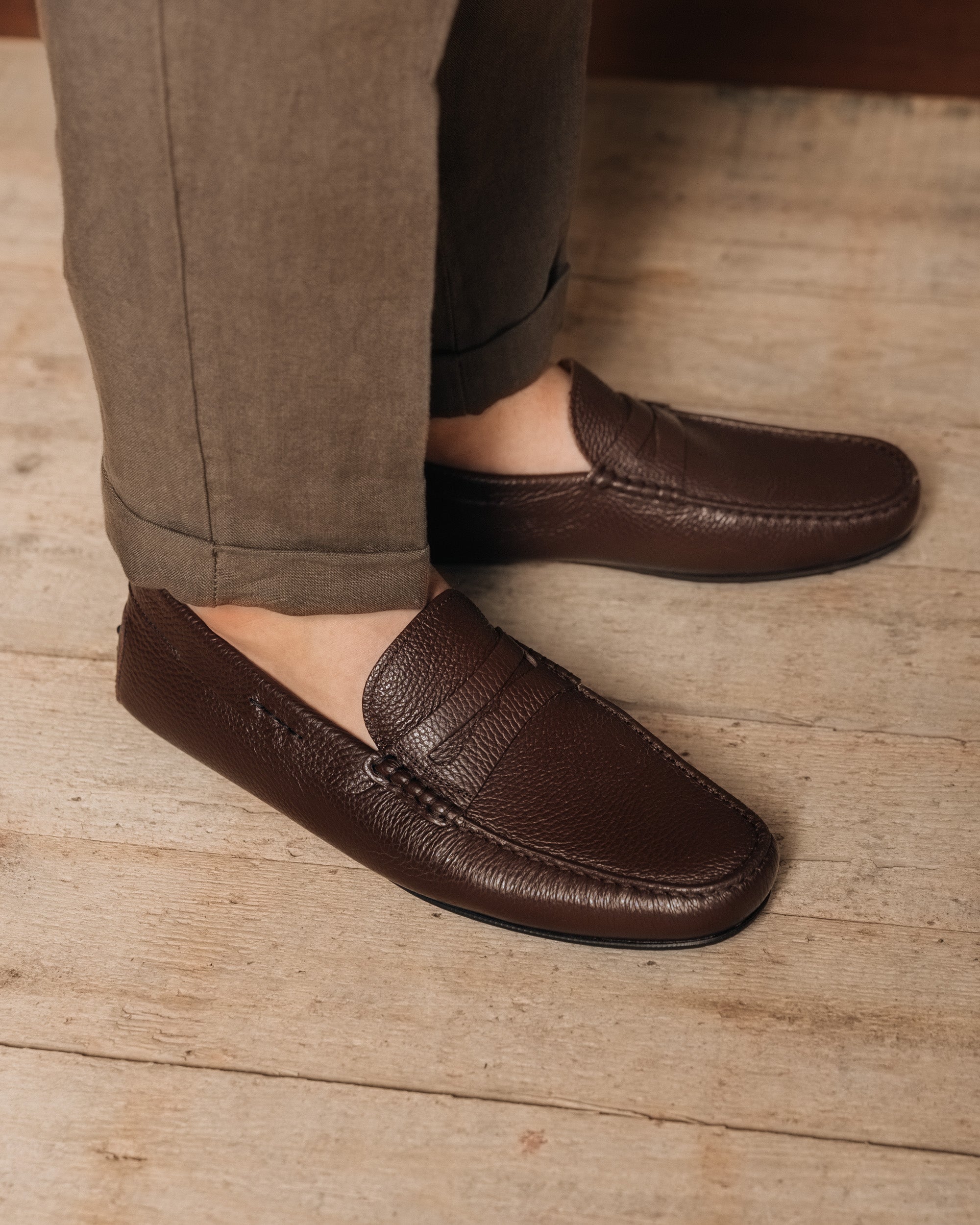 Vellano Eldwynd Brown Leather Moccasins