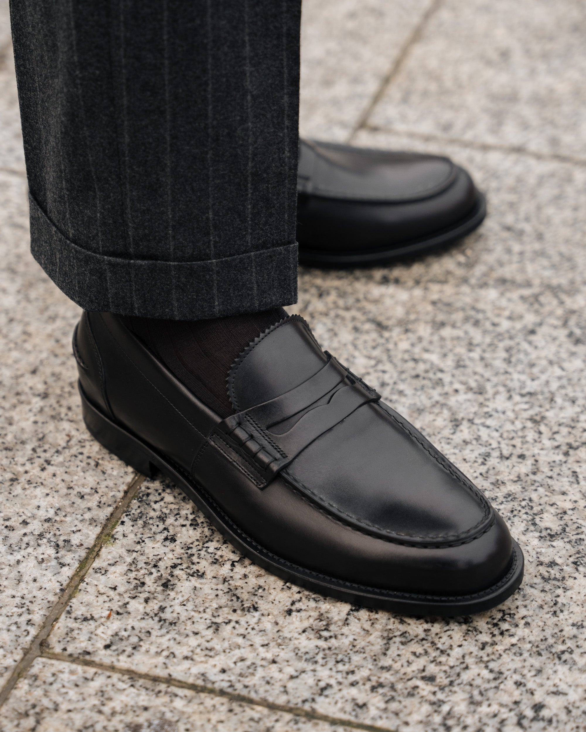 Vellano Harrowmere Black Penny Loafers