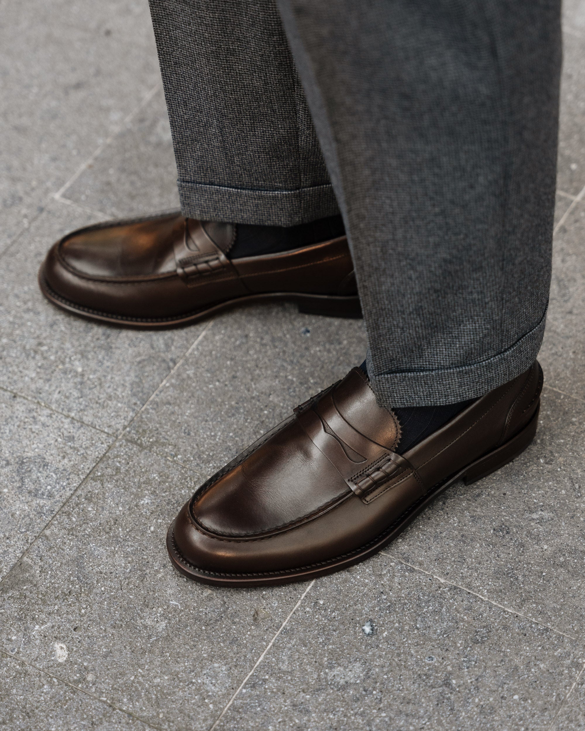 Vellano Deep Brown Penny Loafers