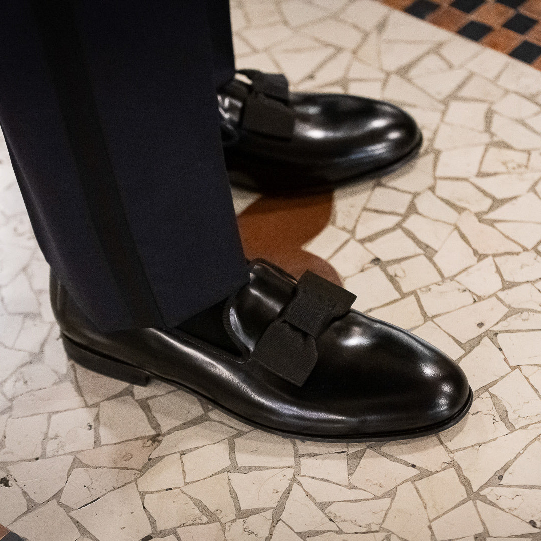 Vellano Merivale Black Belgian Leather Loafers