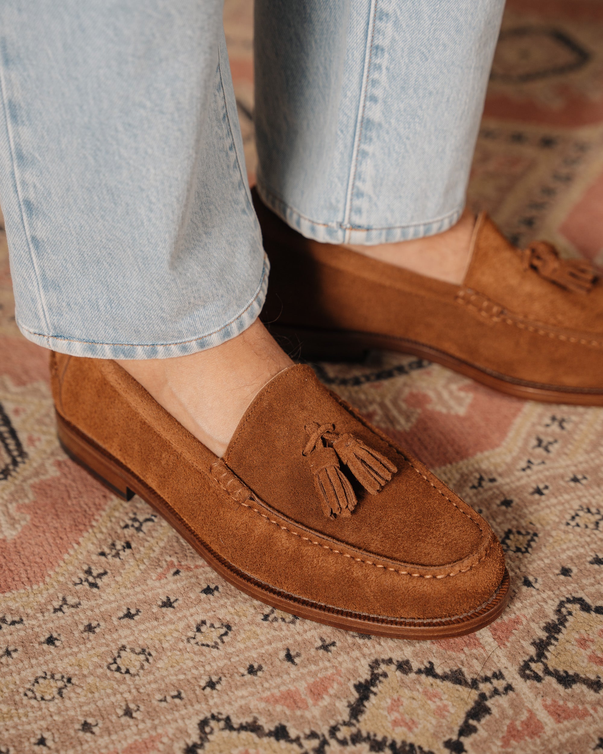 Vellano Marusee Tobacco Suede Loafers