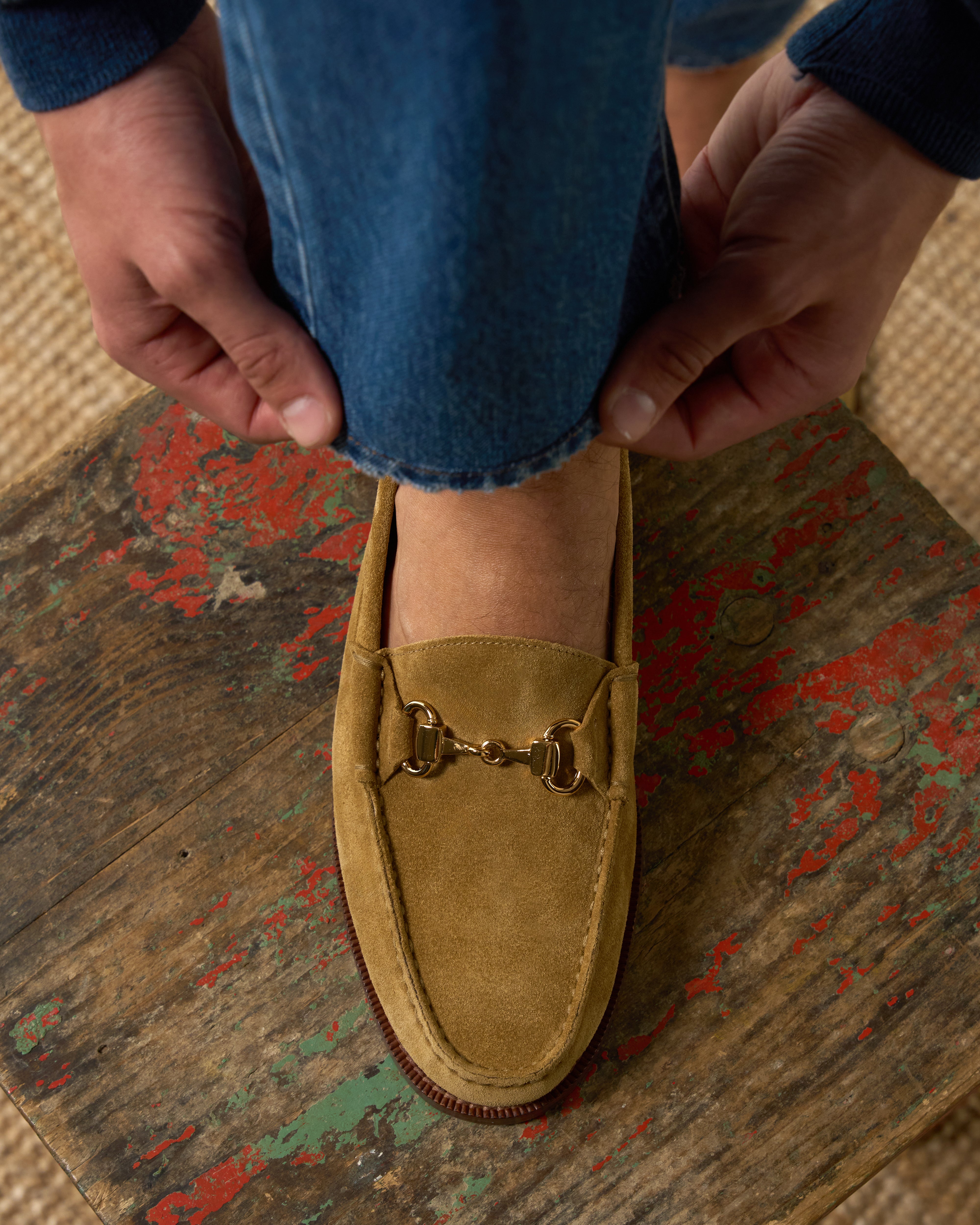 Vellano Raiser Beige Leather Loafers