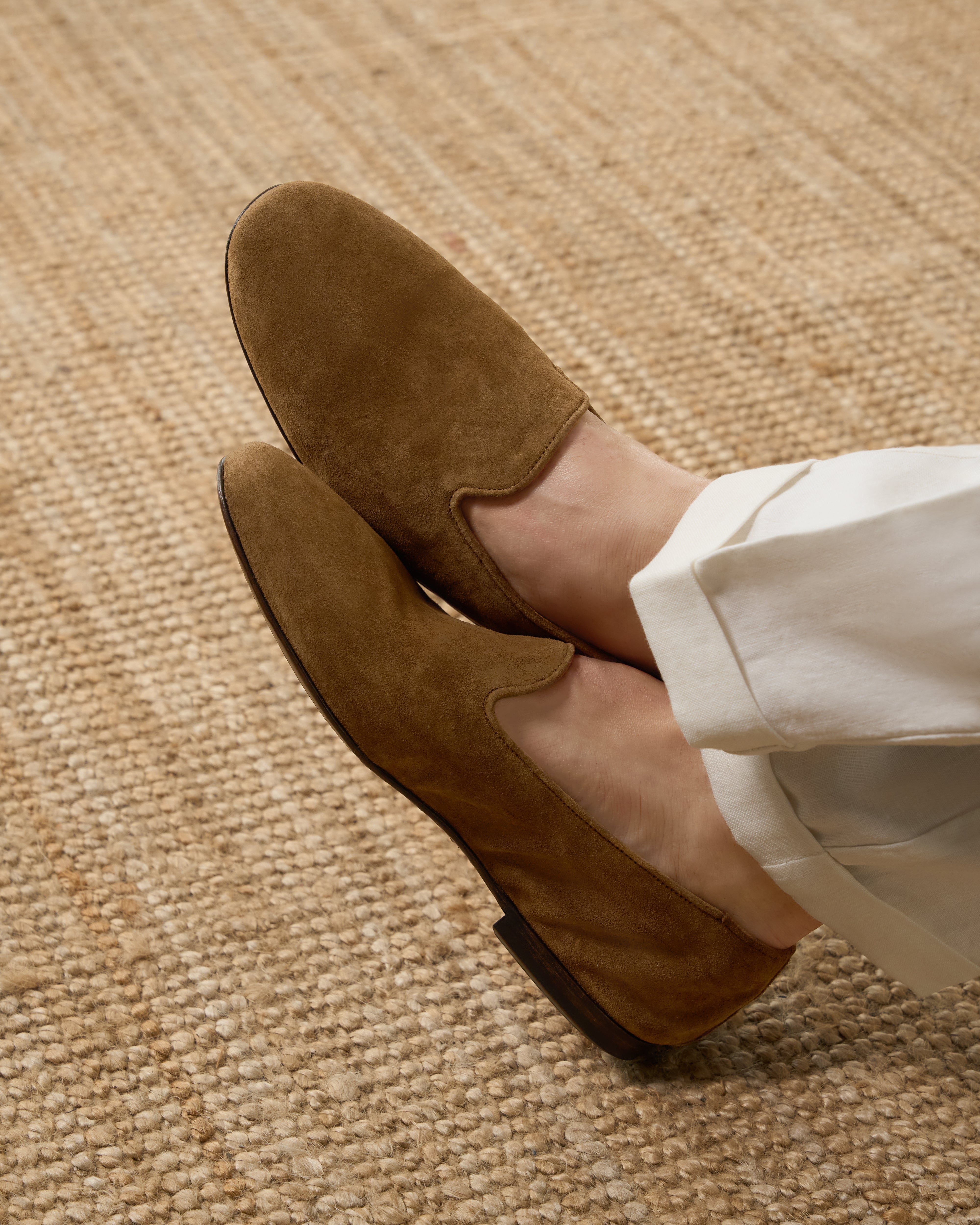 Vellano Vinatt Suede Loafers in Earth Brown