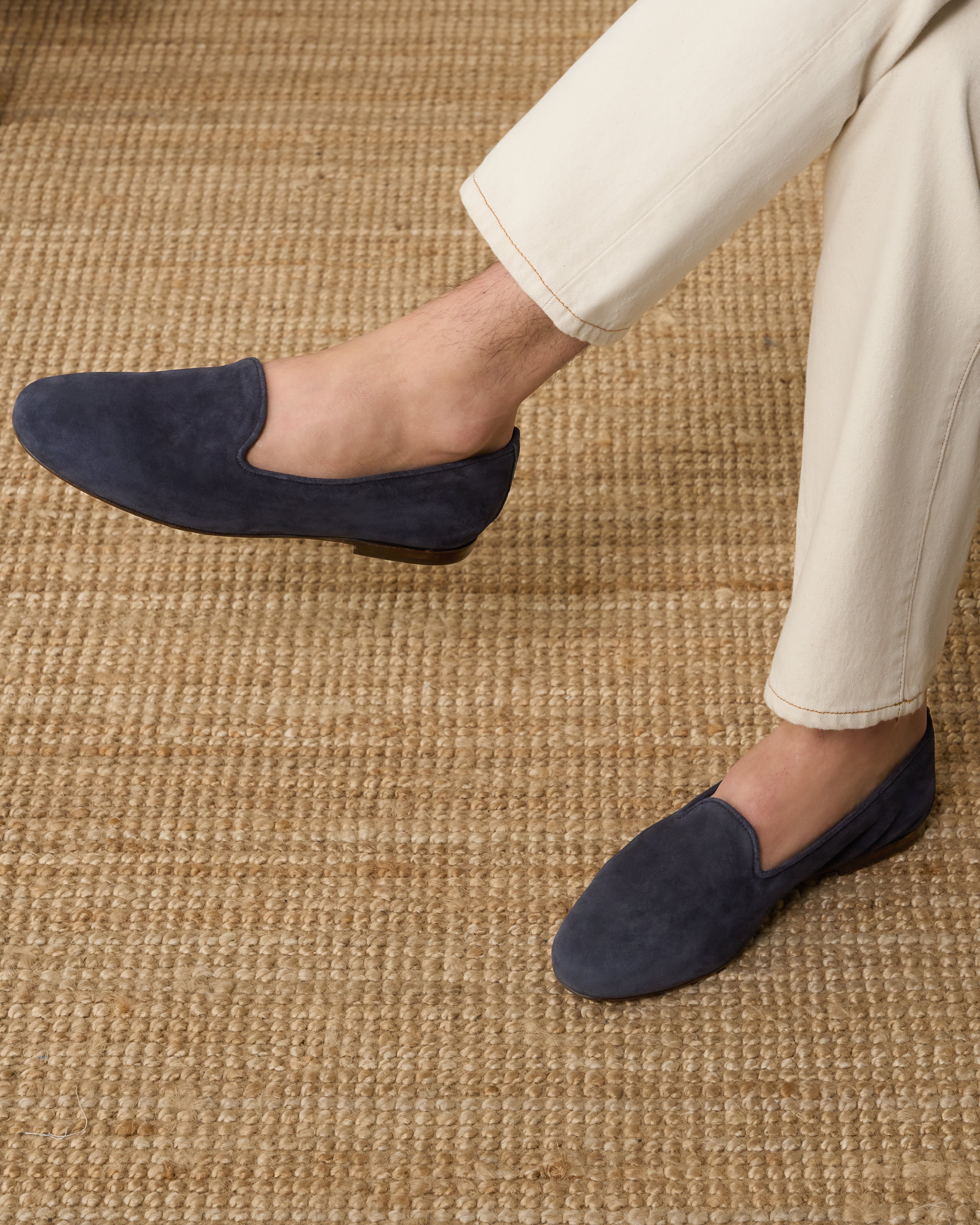 Vellano Vinatt Summer Loafers in Blue Suede