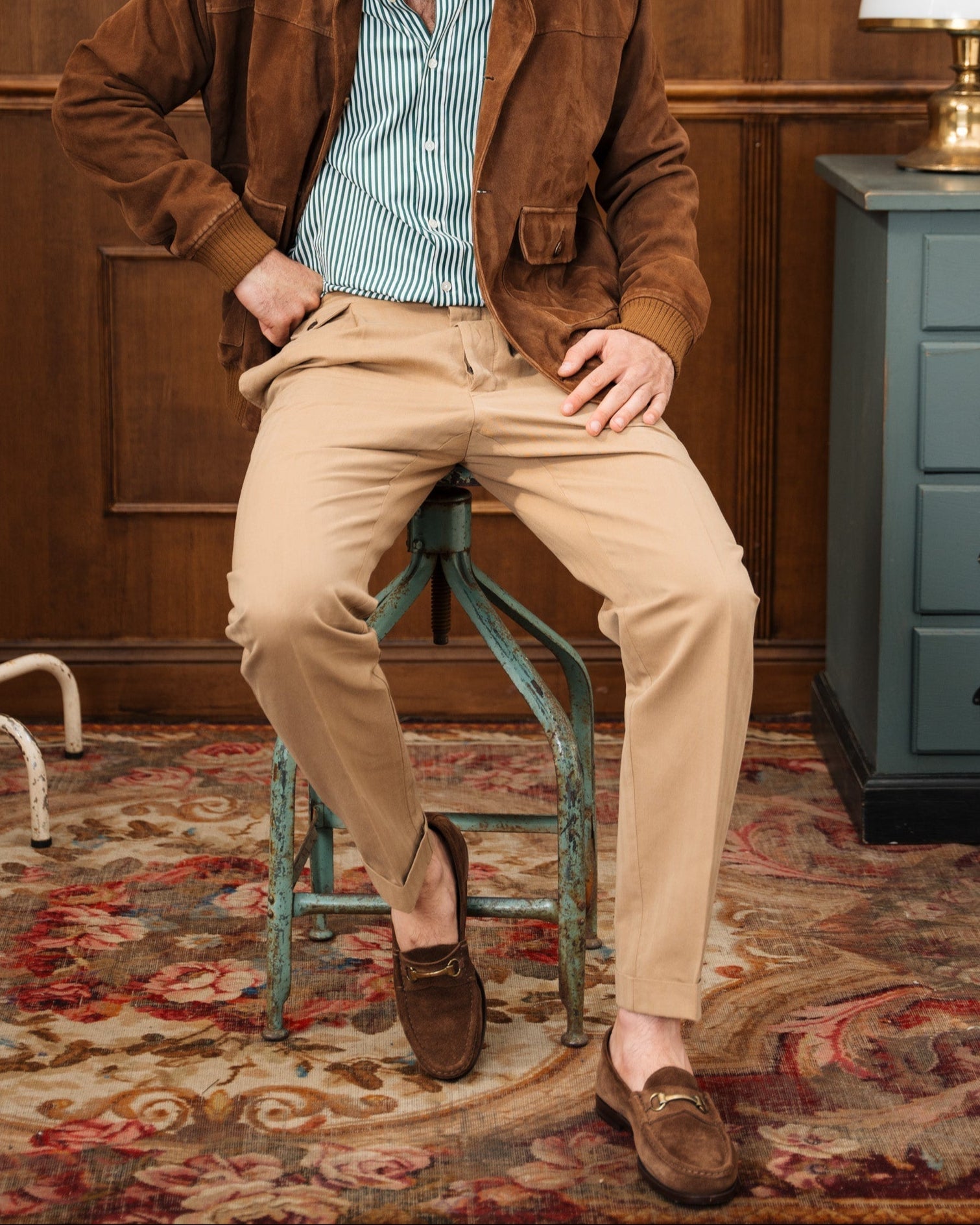Vellano Milano Brown Suede Loafers