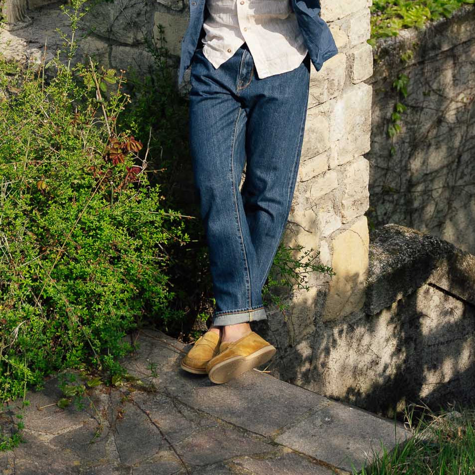 Vellano Beige Suede Loafers