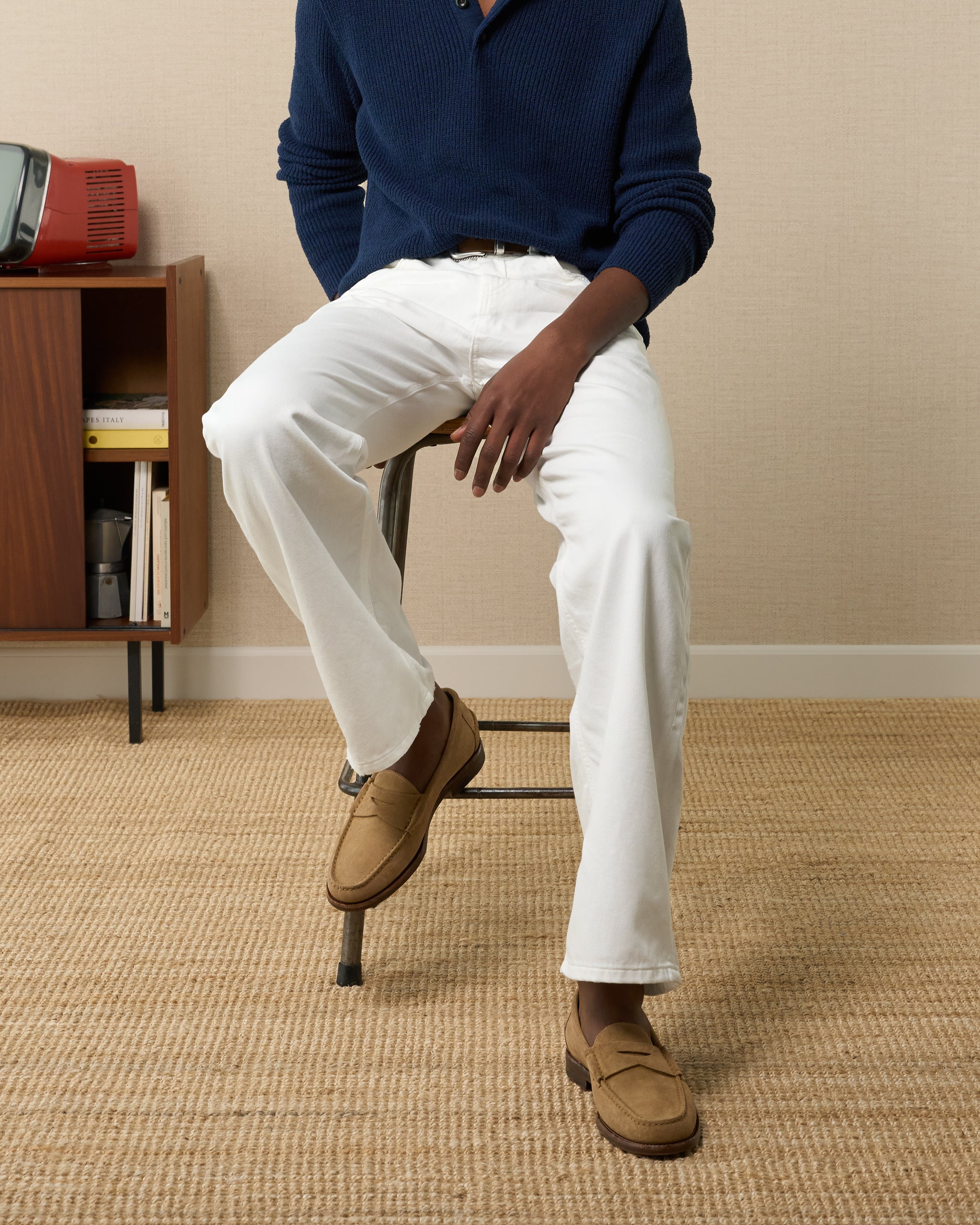 Vellano Beige Penny Loafers