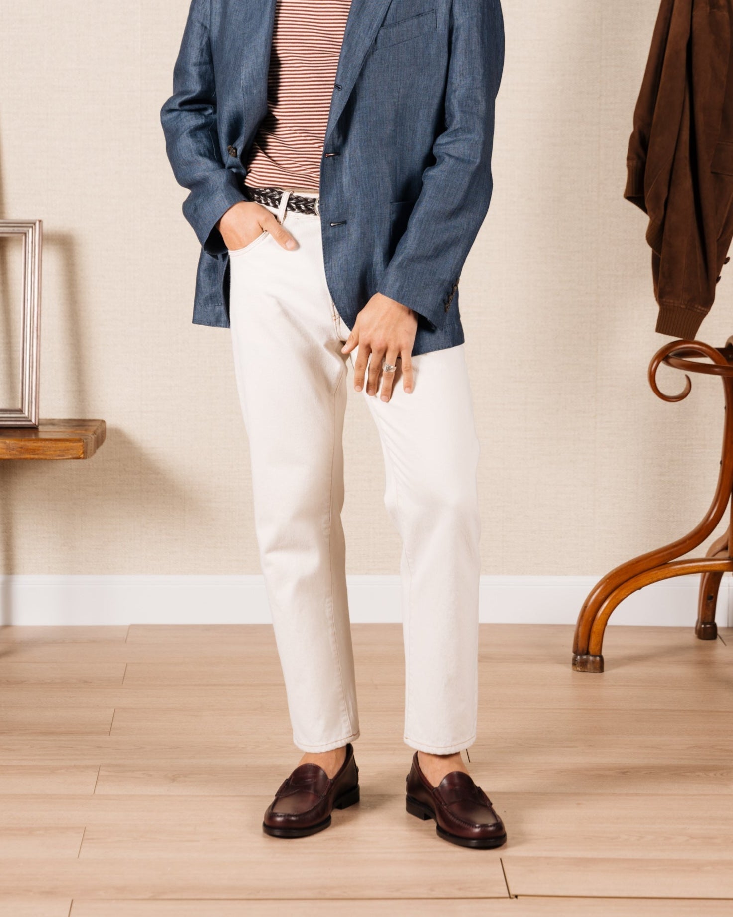 Vellano Burgundy Brown Penny Loafers