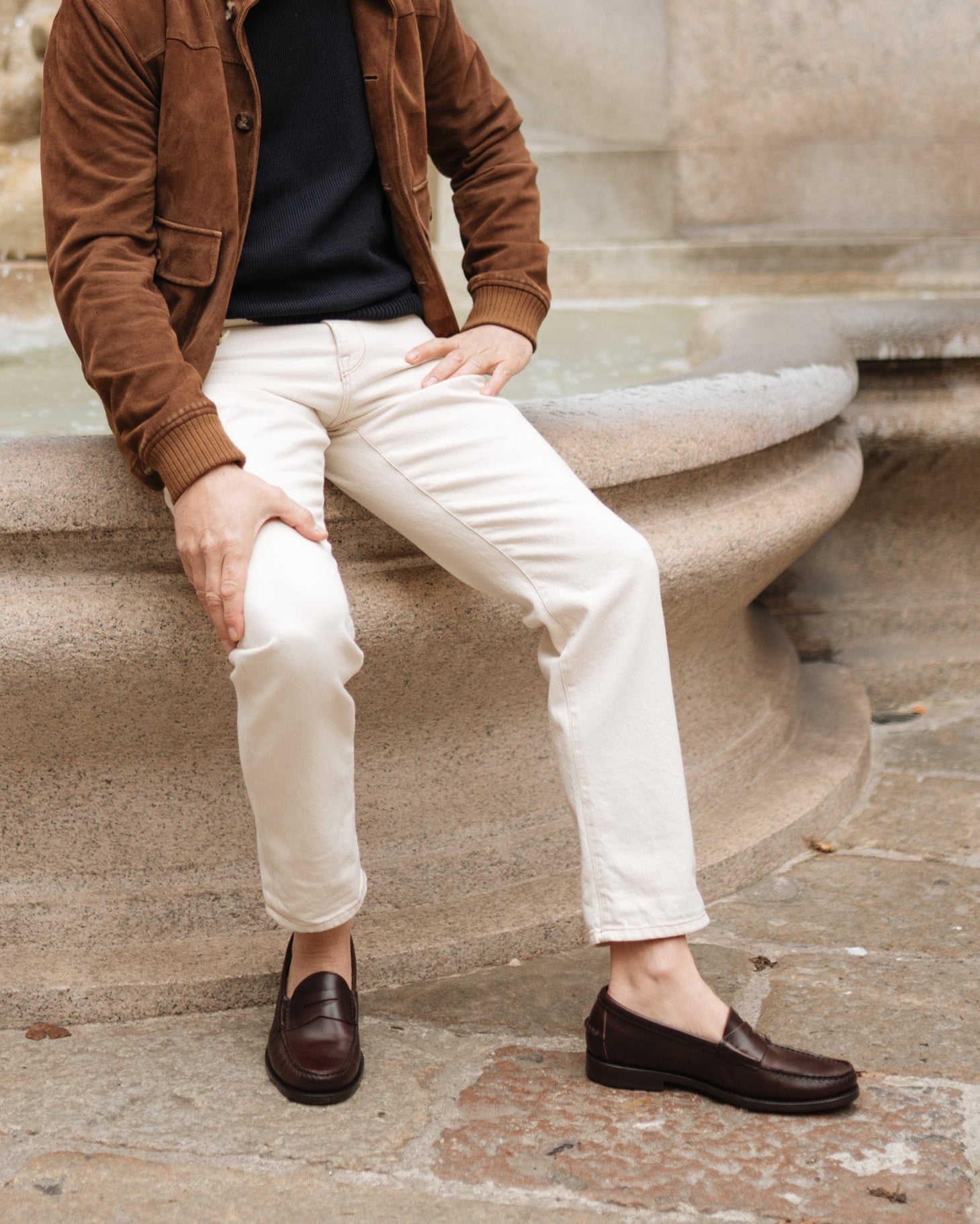 Vellano Dark Brown Penny Loafers