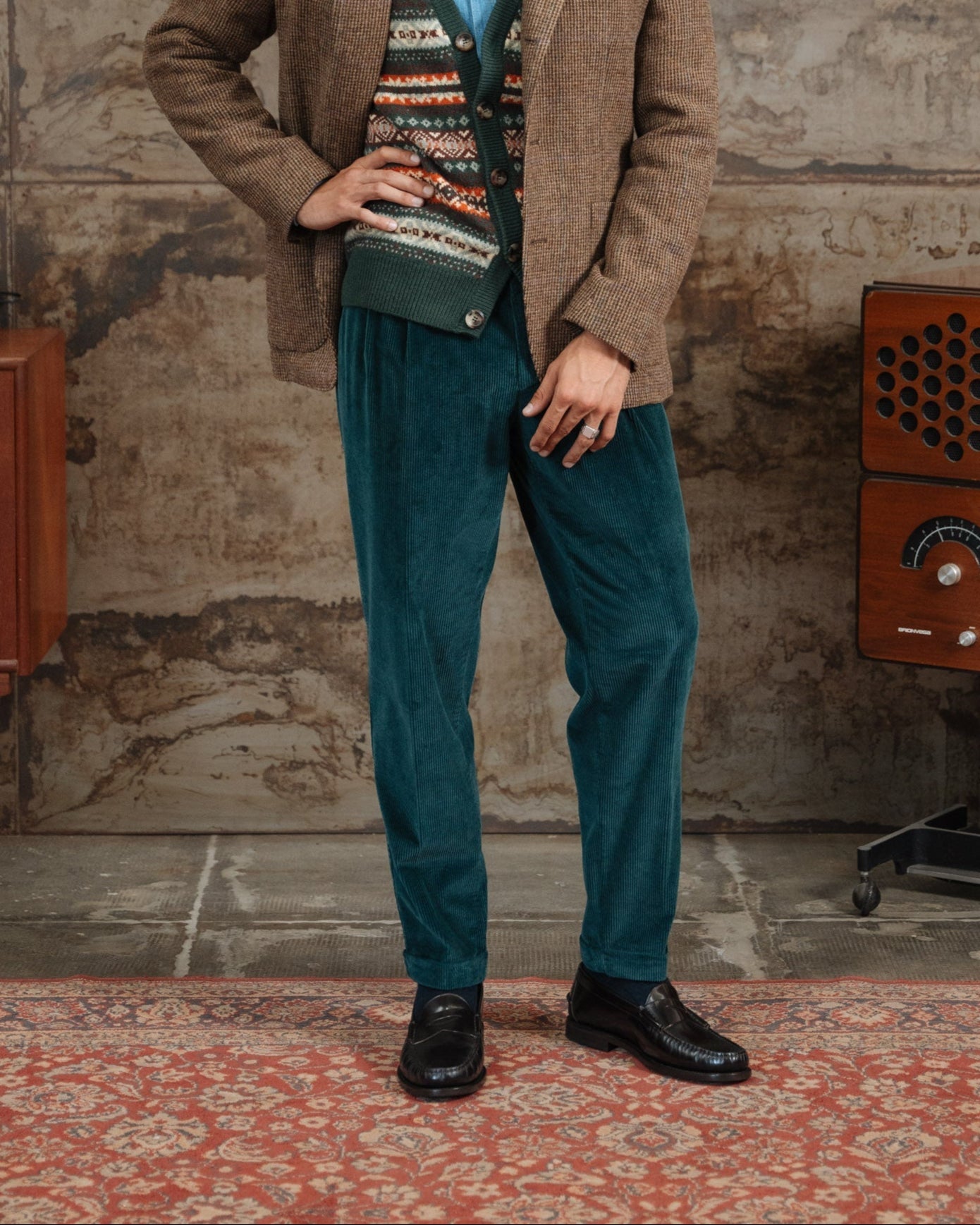 Vellano Dark Brown Penny Loafers