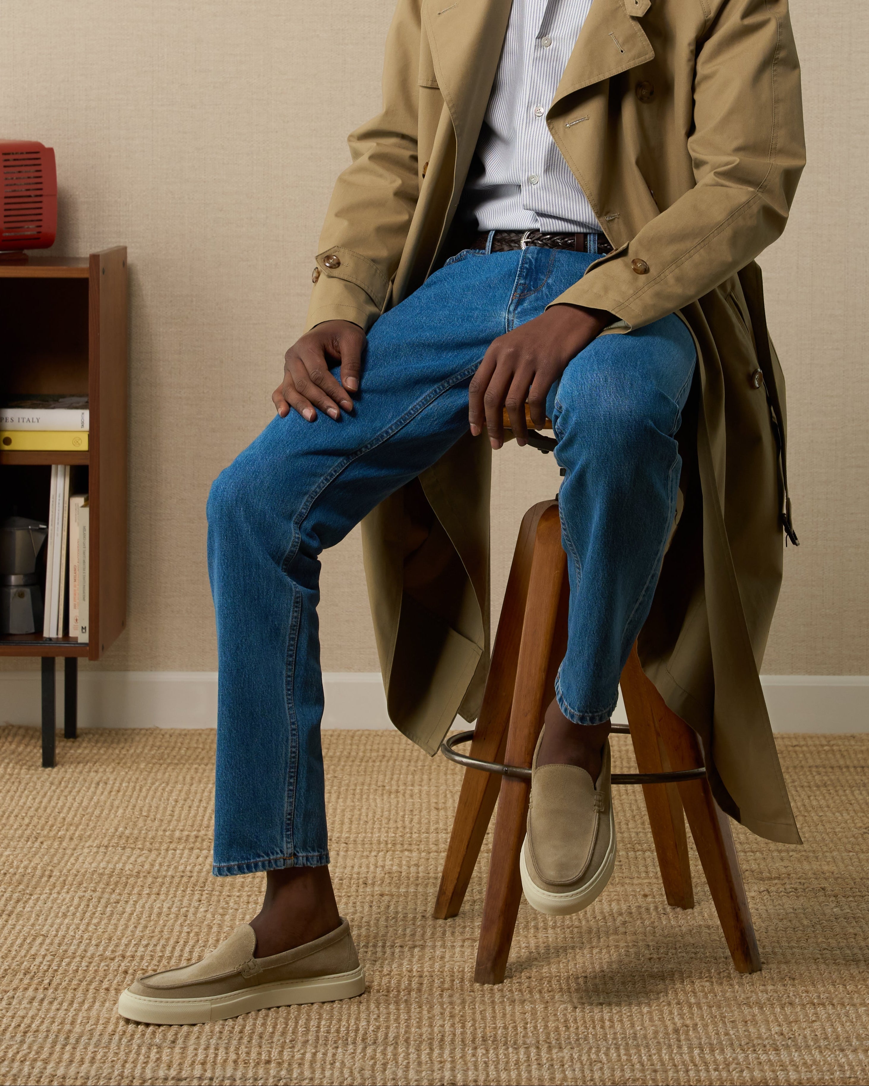 Vellano Thornmere Suede Loafers in Sand