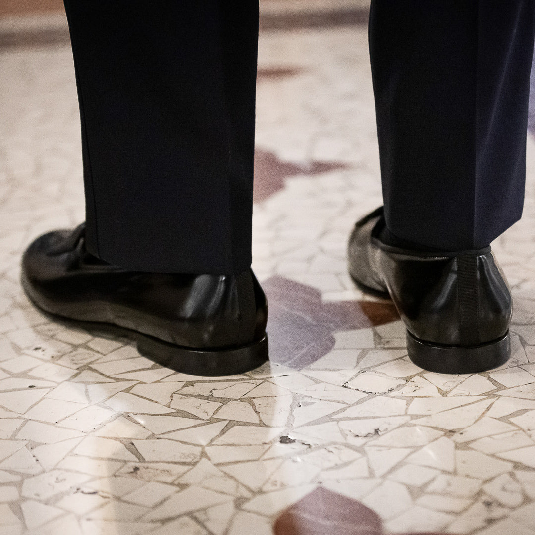 Vellano Merivale Black Belgian Leather Loafers