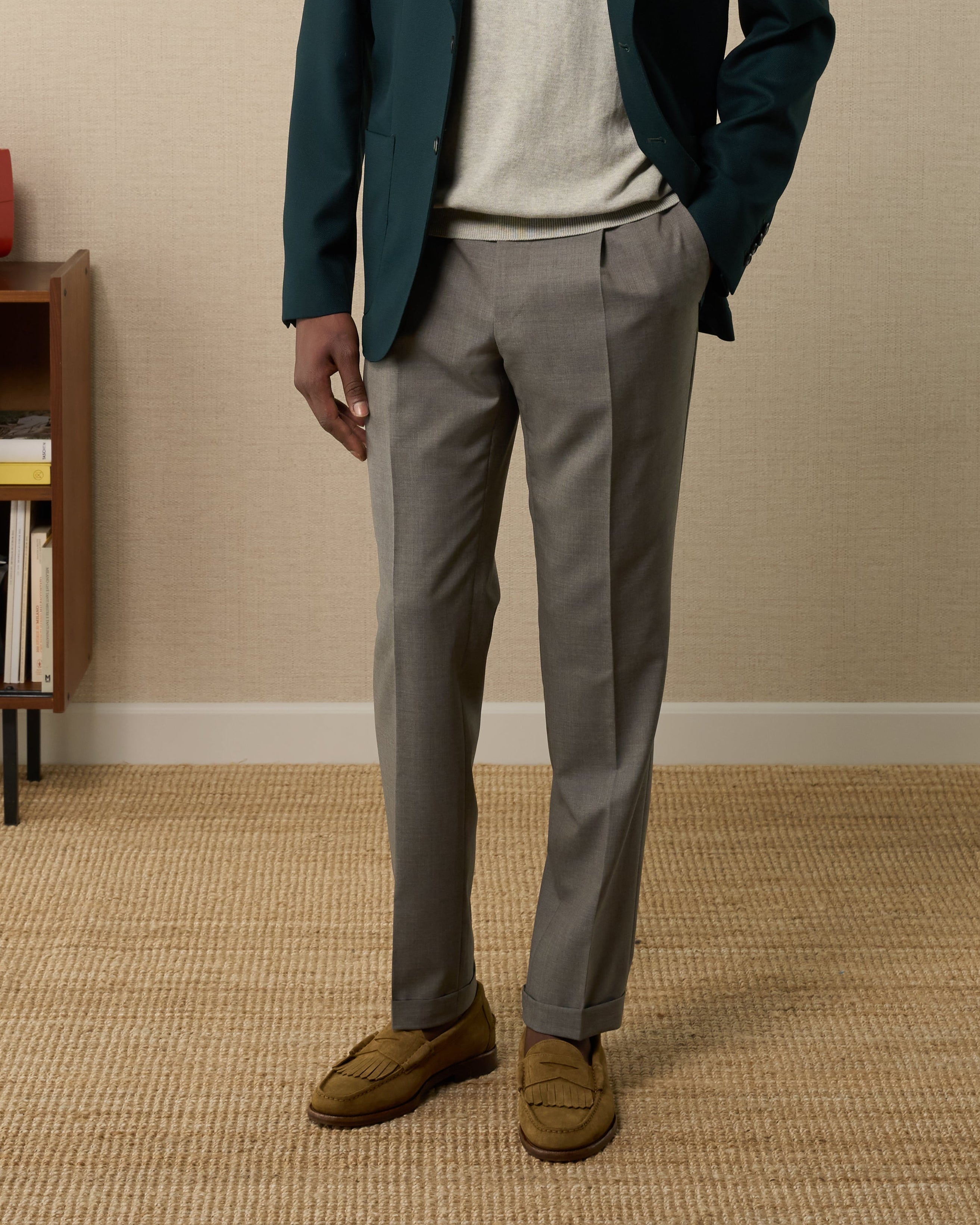 Vellano Beige Penny Loafers