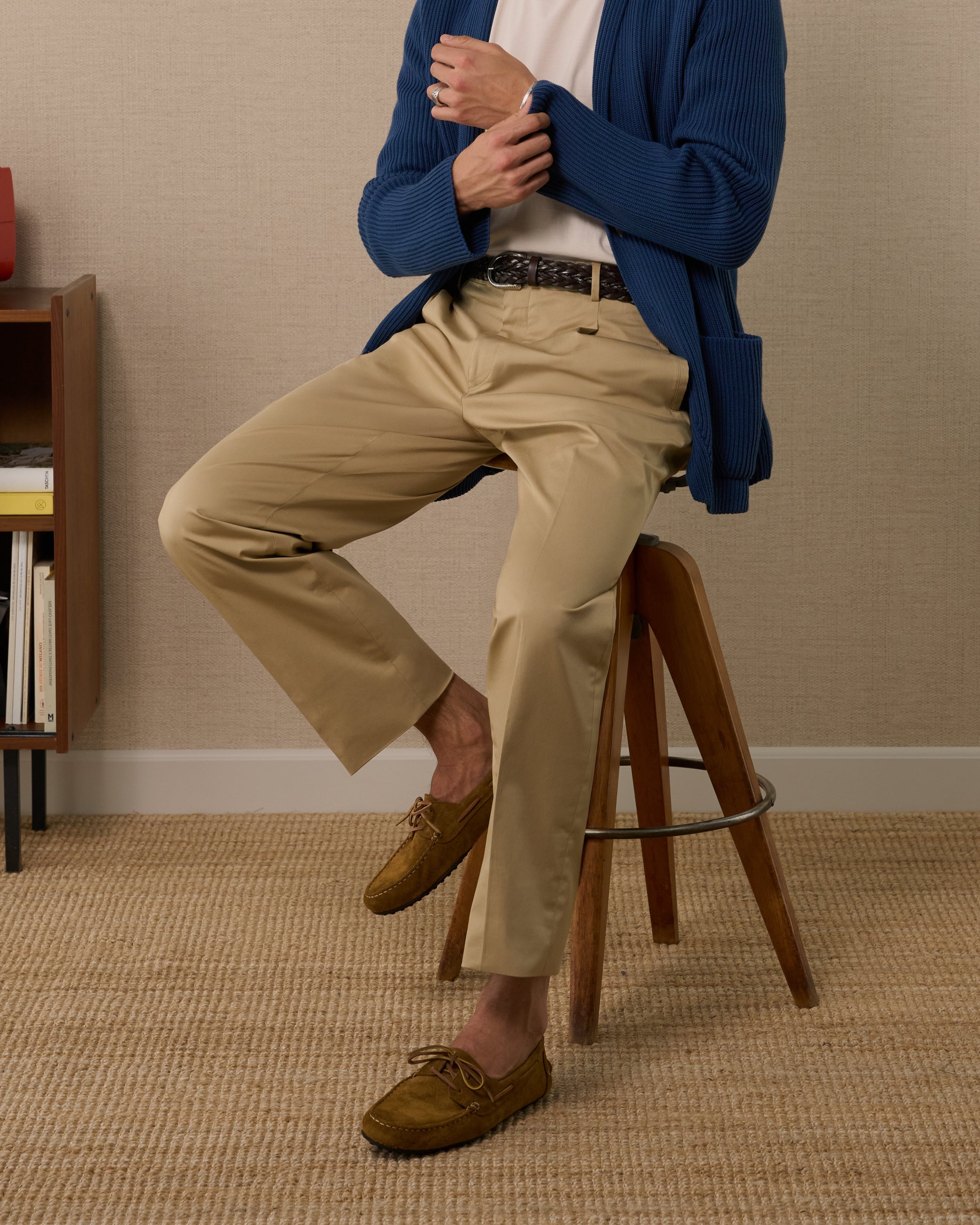 Vellano Branlow Suede Moccasins in Beige