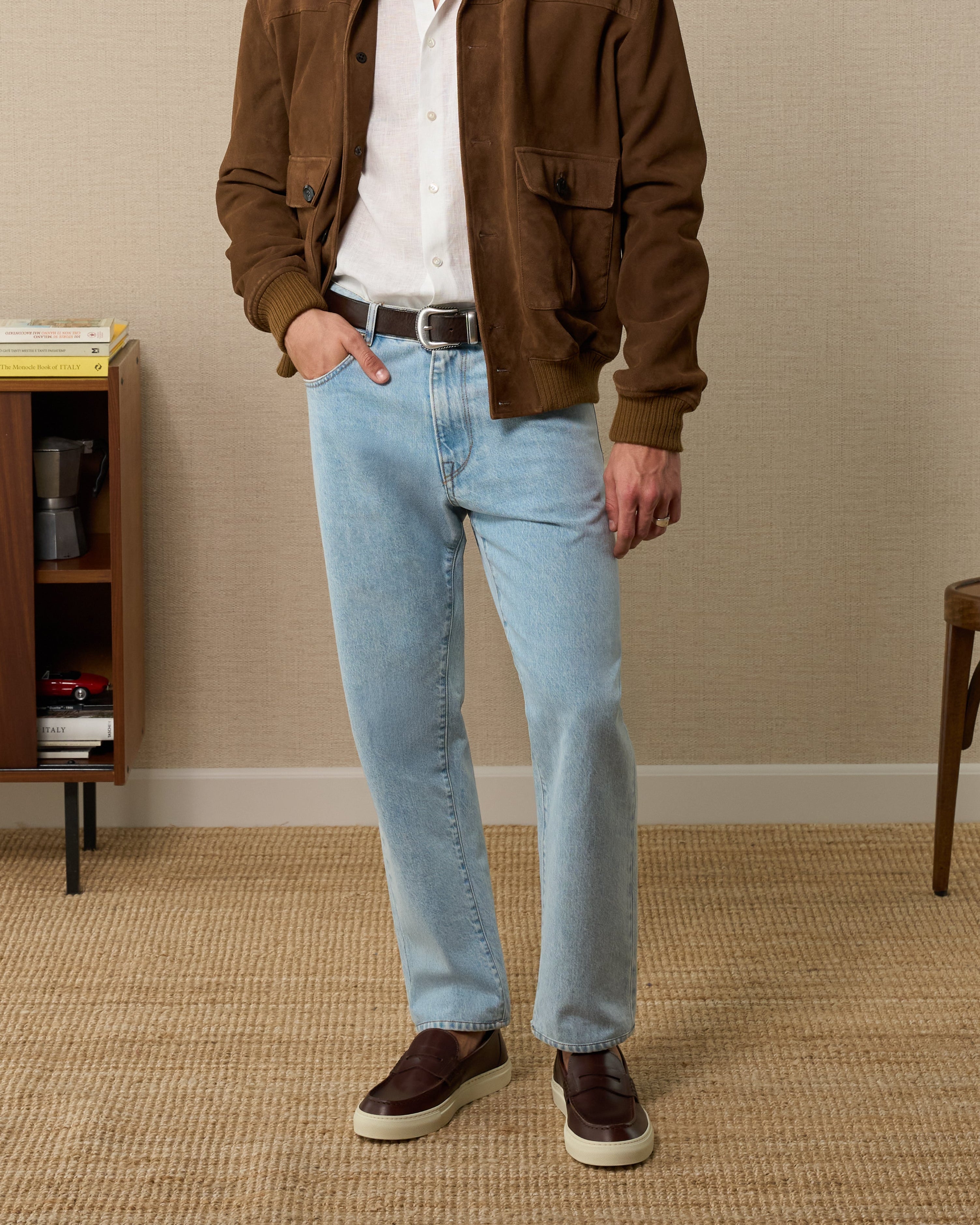 Vellano Scruscion Leather Loafers in Dark Brown