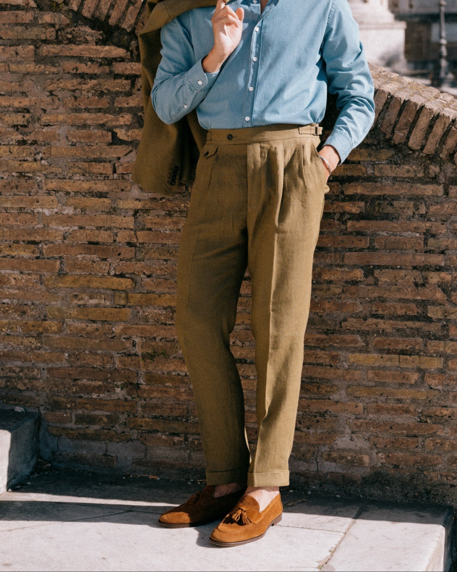 Vellano Straccadent Tobacco Suede Loafers