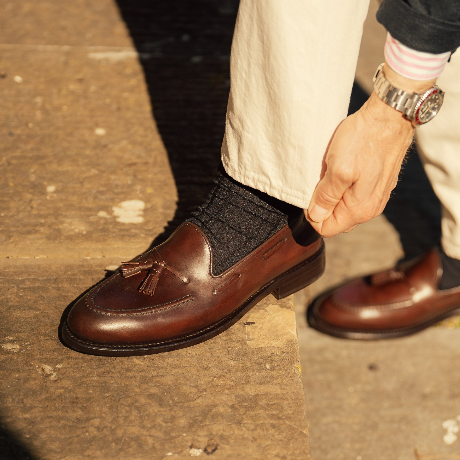 Vellano Halverton Cordovan Tassel Loafers