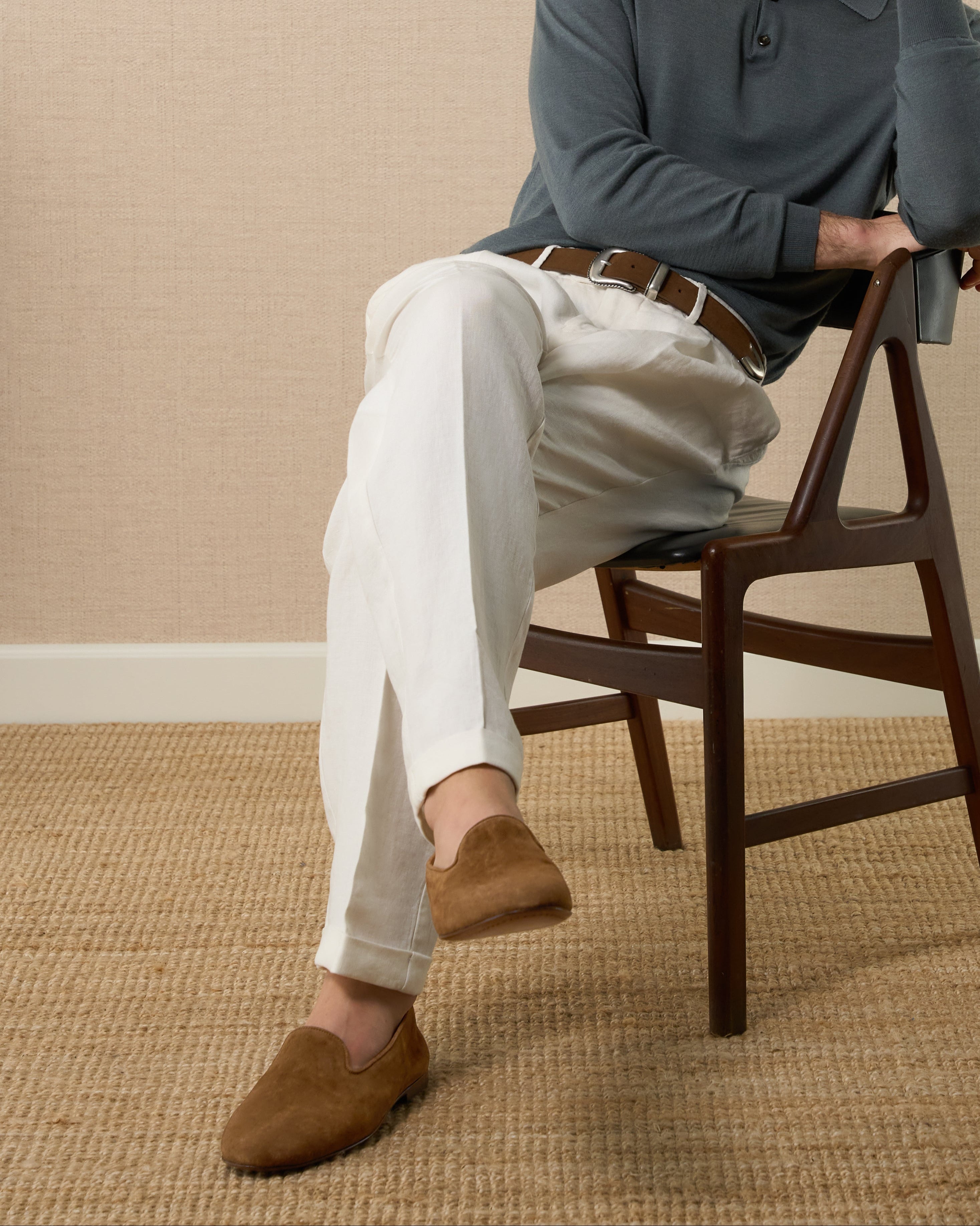 Vellano Vinatt Suede Loafers in Earth Brown