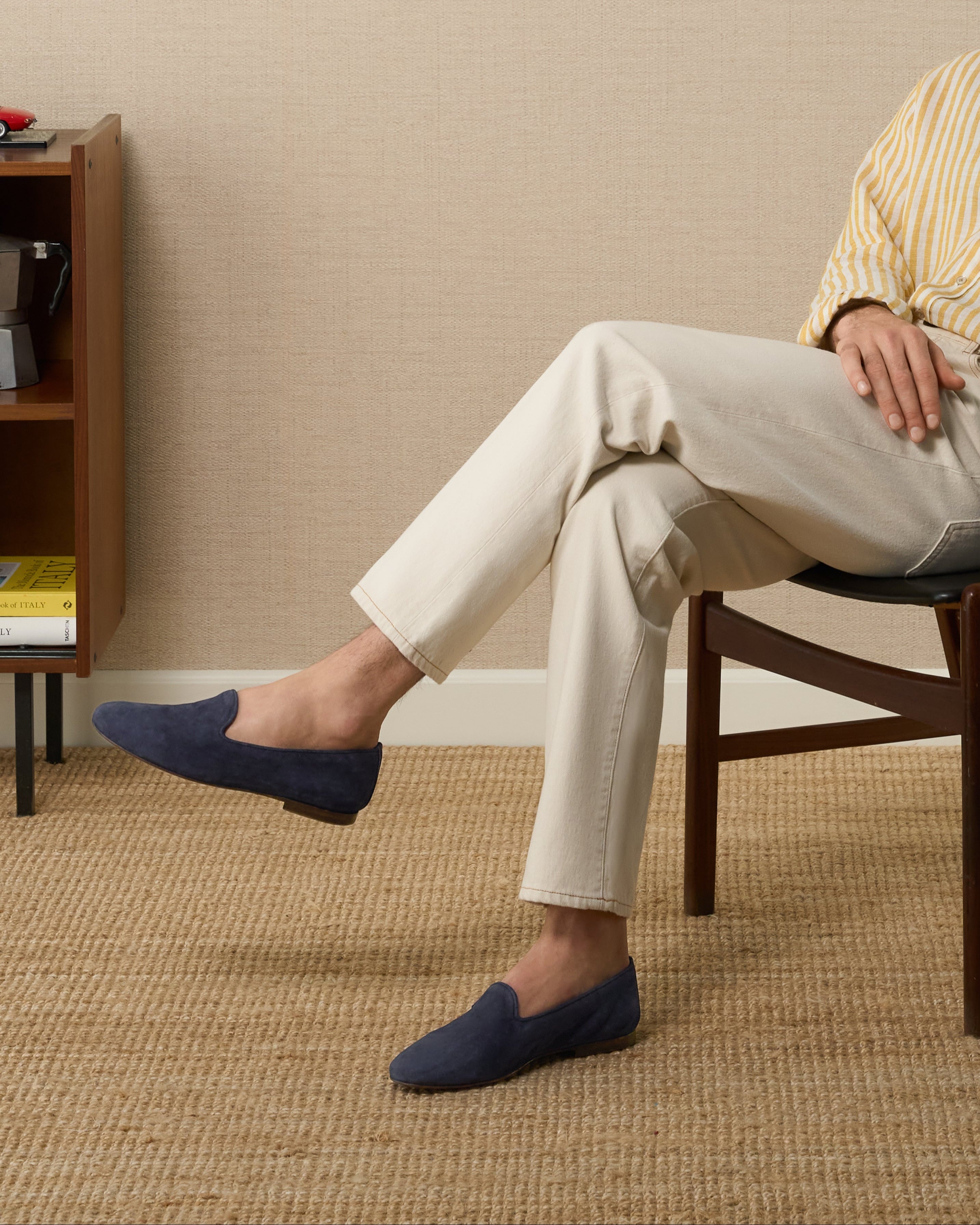 Vellano Vinatt Summer Loafers in Blue Suede