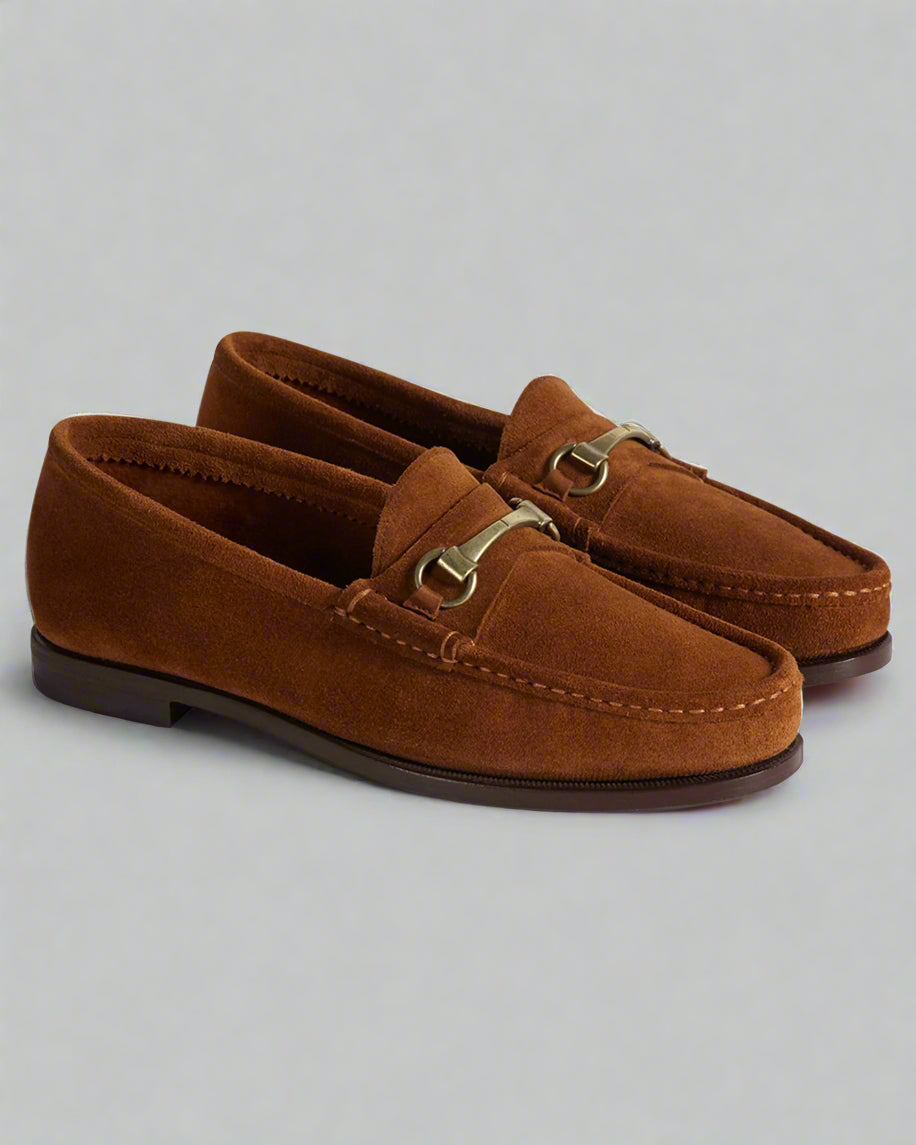 Vellano Milano Tobacco Suede Loafers