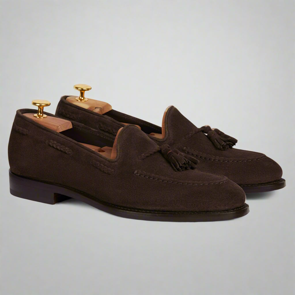 Vellano Ashmoor Dark Brown Suede Loafers